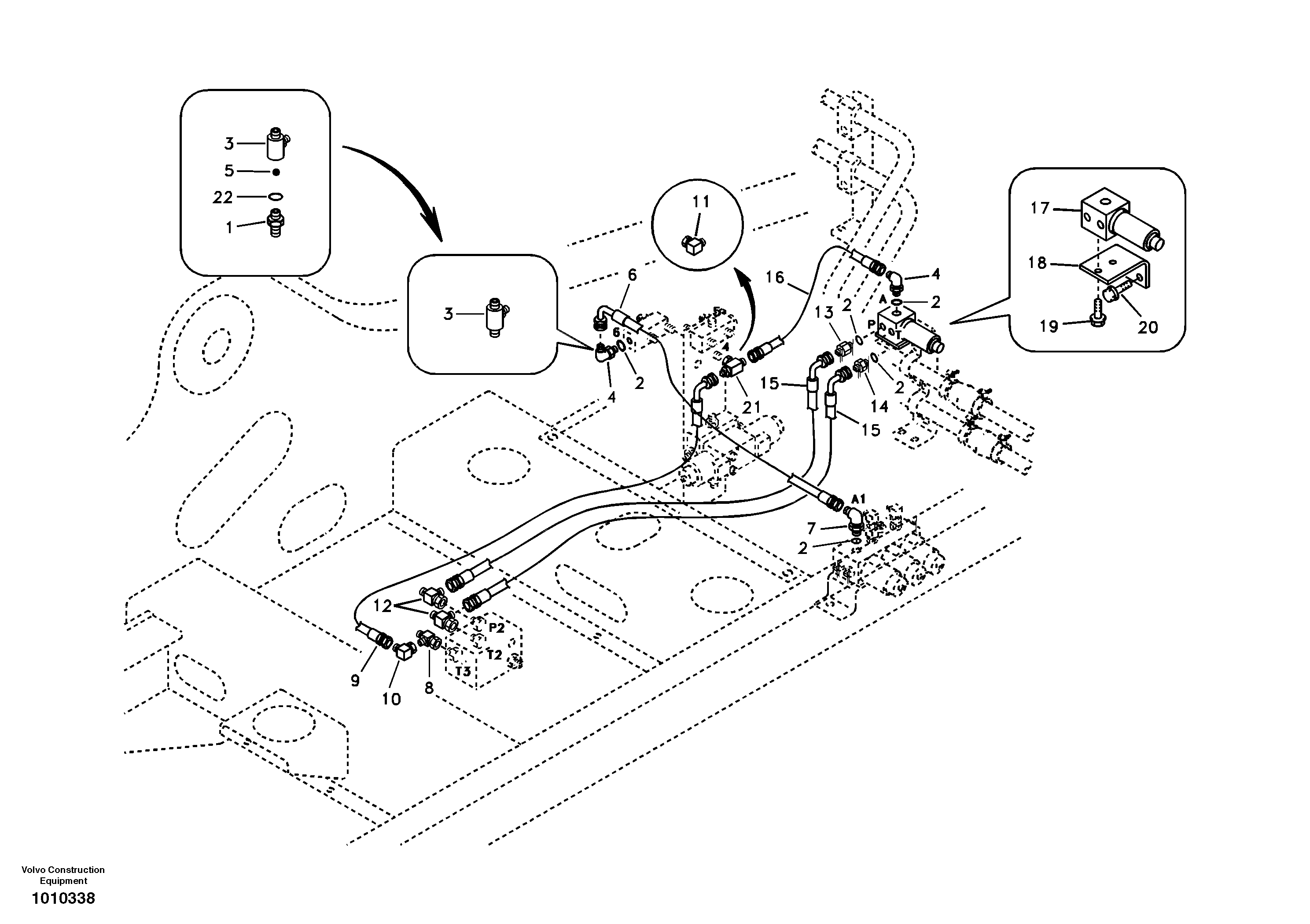 Servo system, hammer and shear — volvo parts diagram