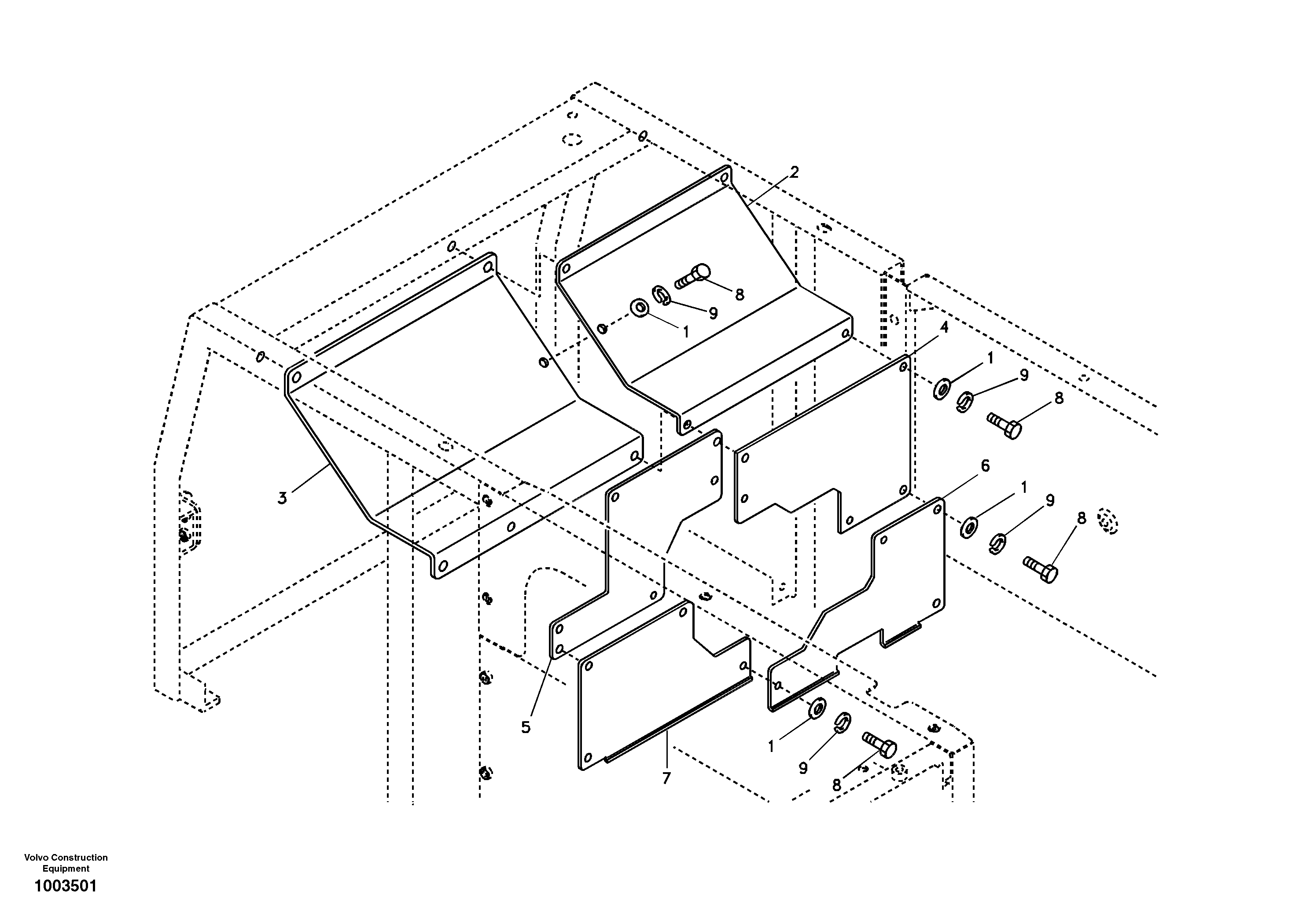 Cover, main pump — volvo parts diagram