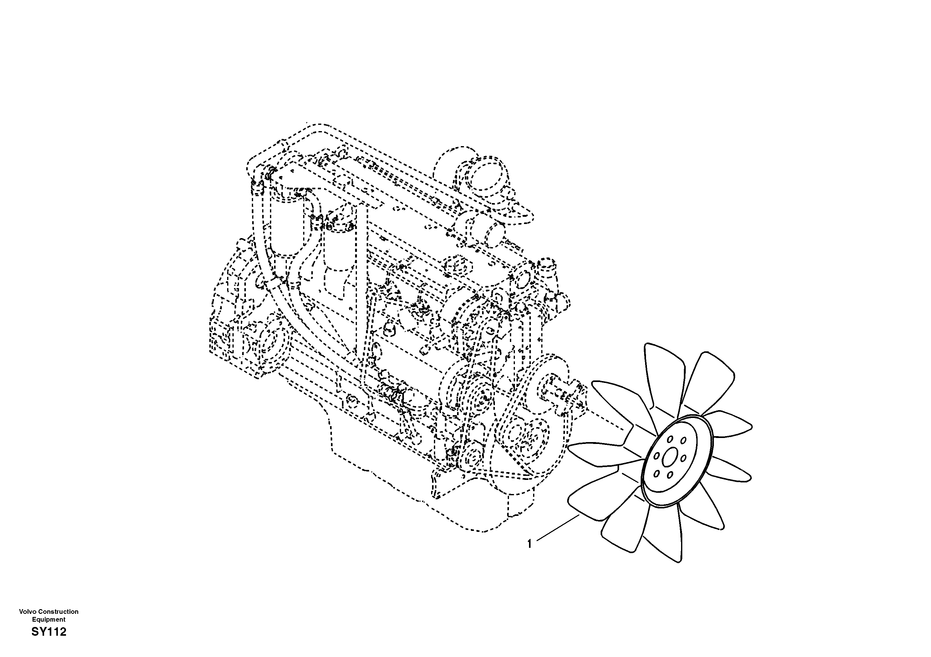 Cooling fan mounting — volvo parts diagram