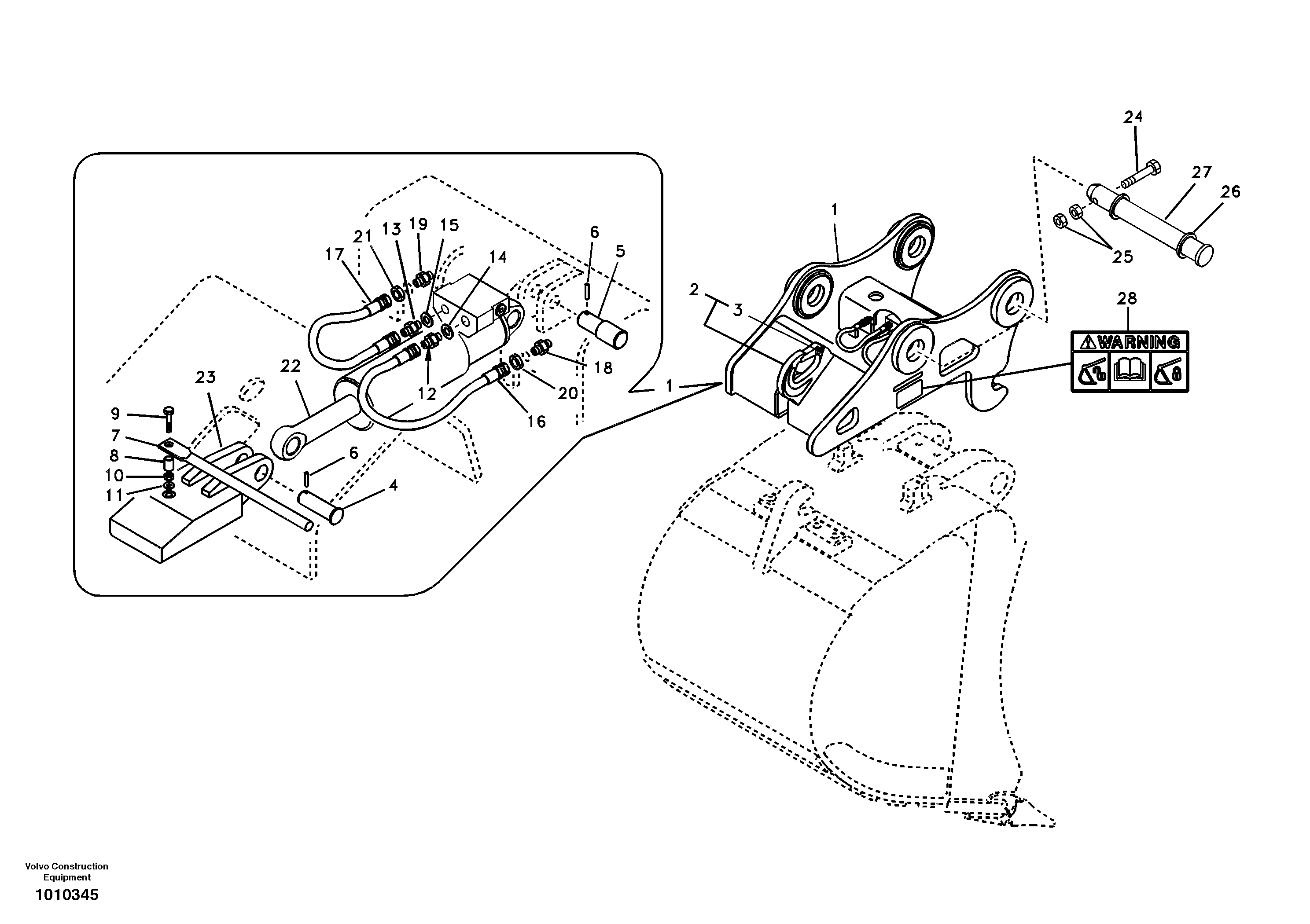 Attachment bracket, quickfit — volvo parts diagram