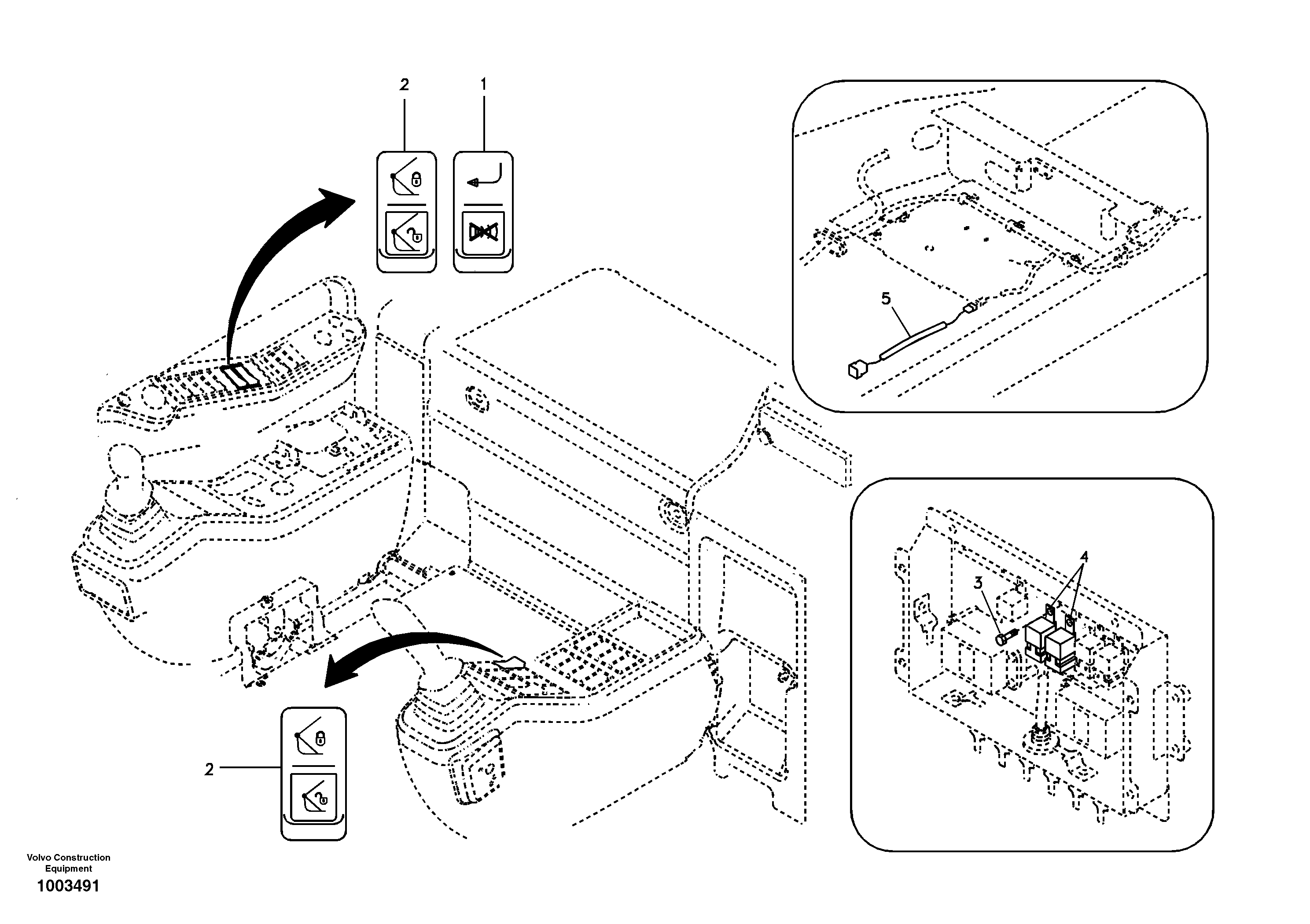 Switch, quickfit control — volvo parts diagram