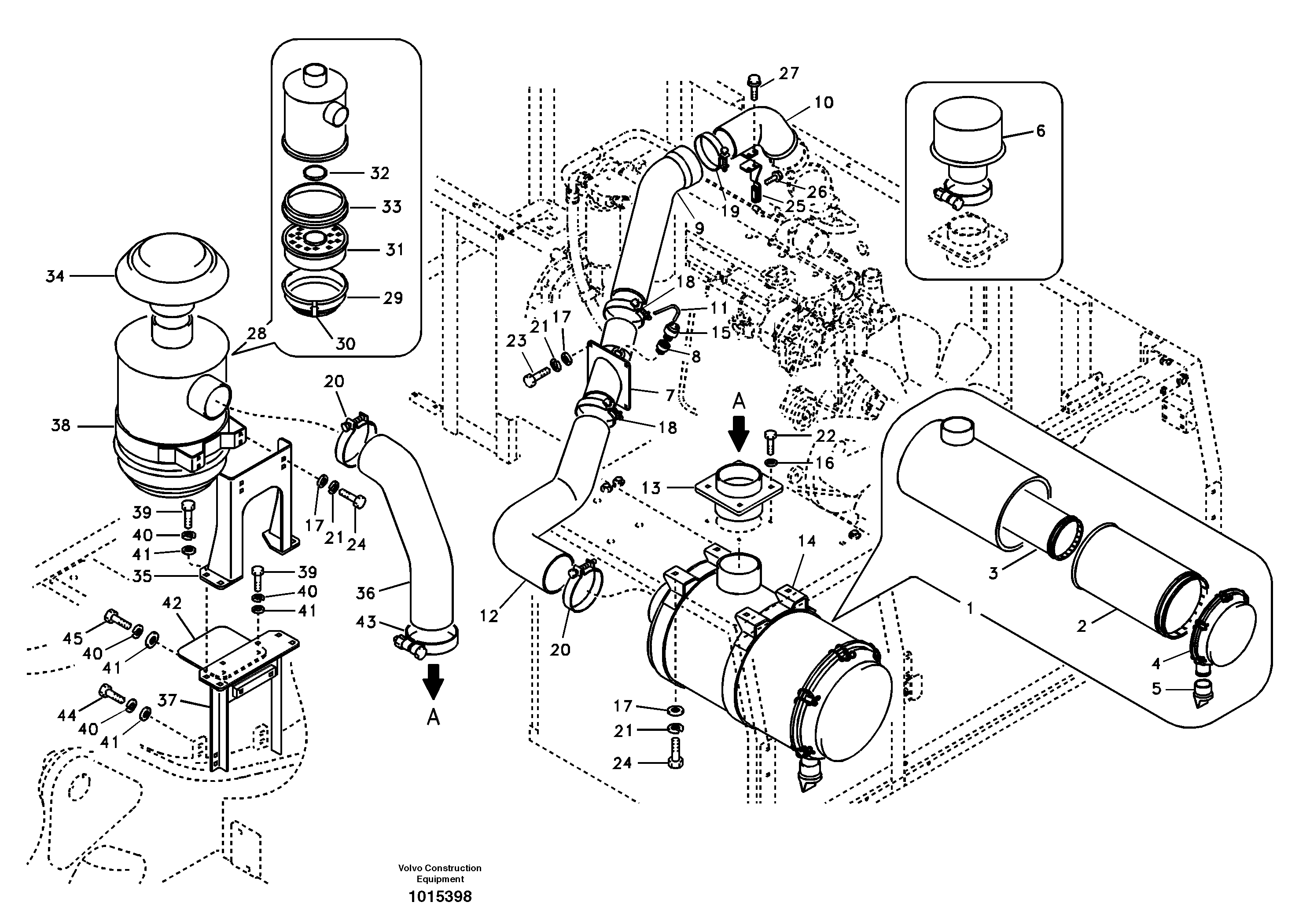 Inlet system — volvo parts diagram