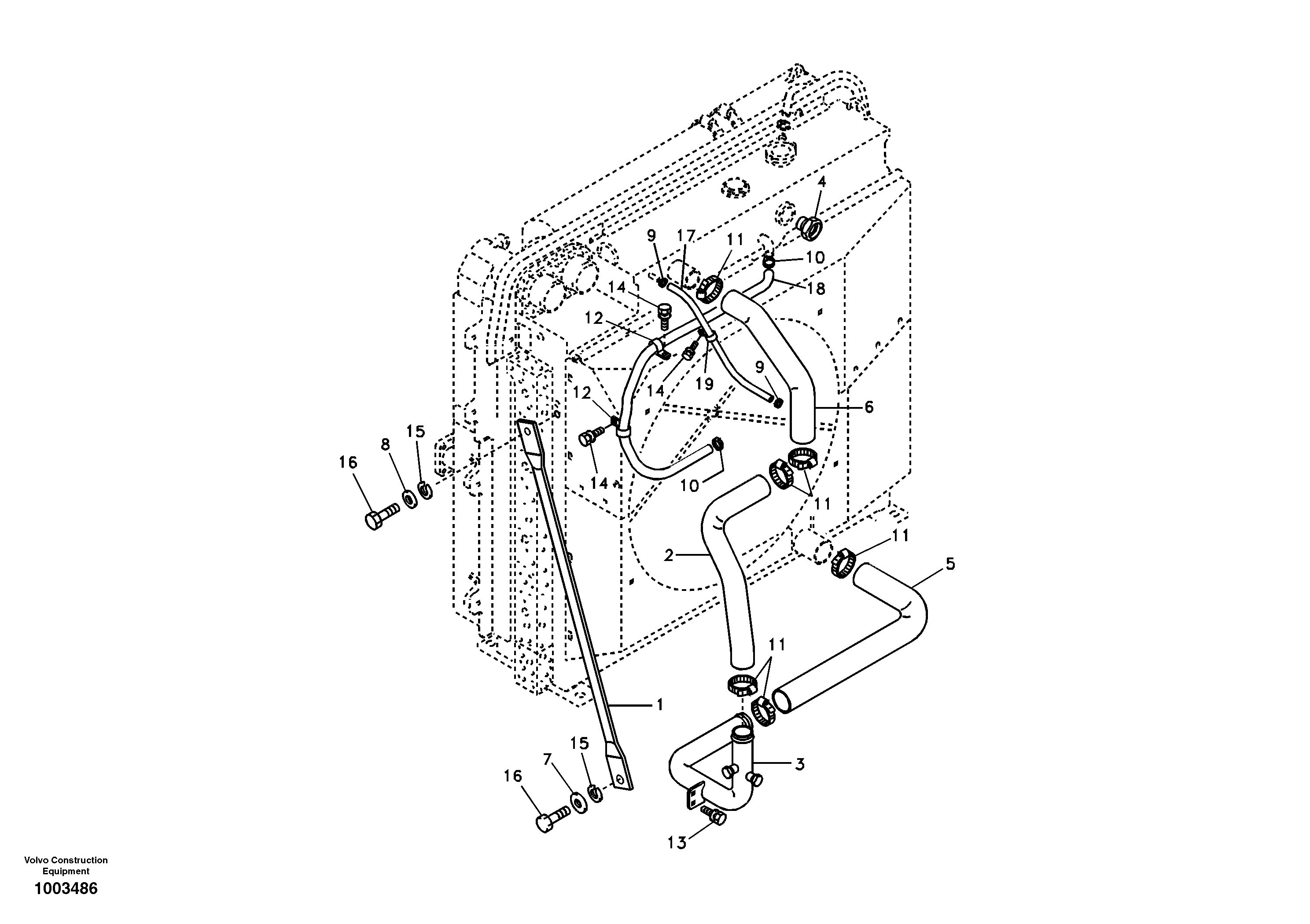Cooling system — volvo parts diagram