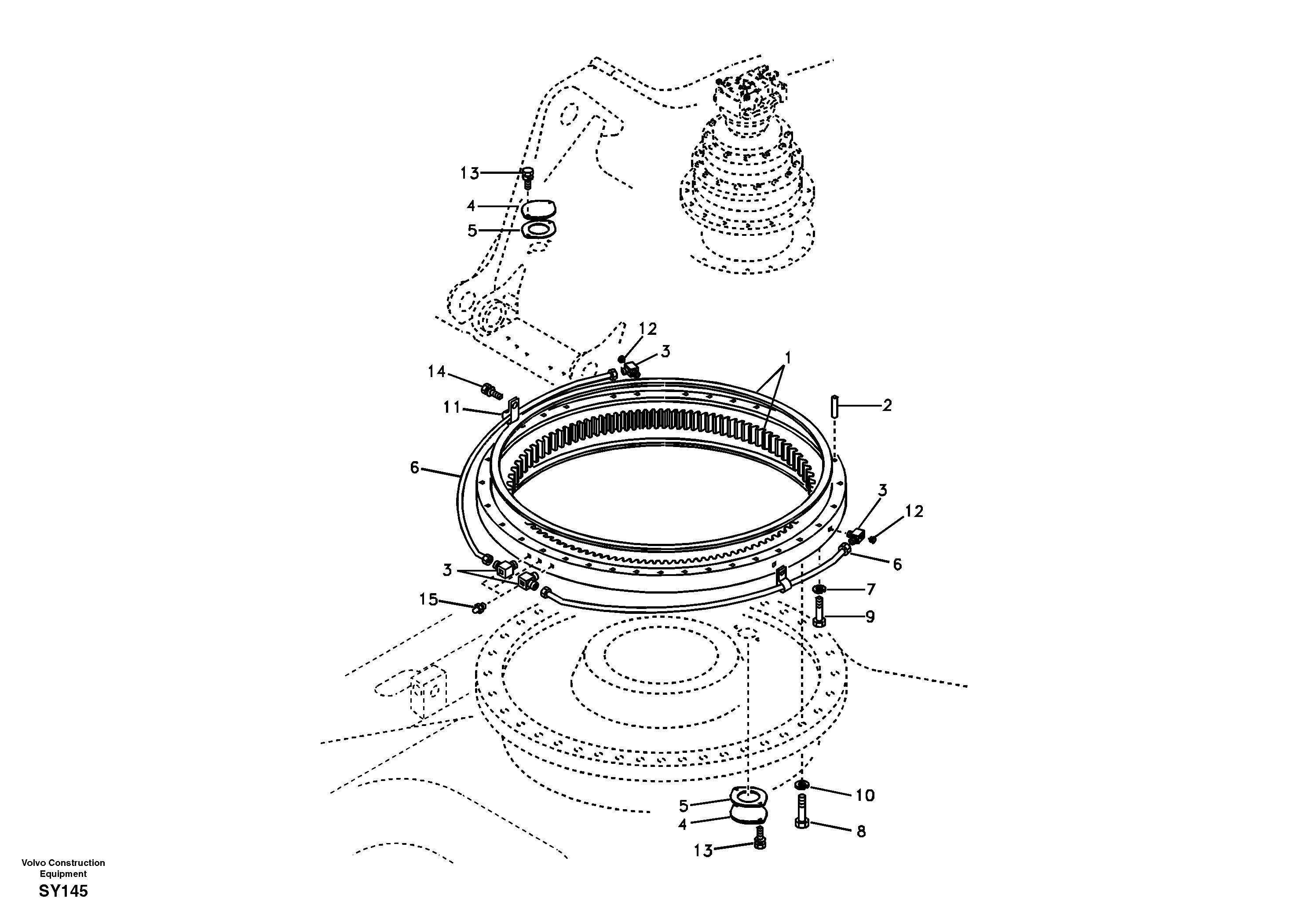 Swing system — volvo parts diagram