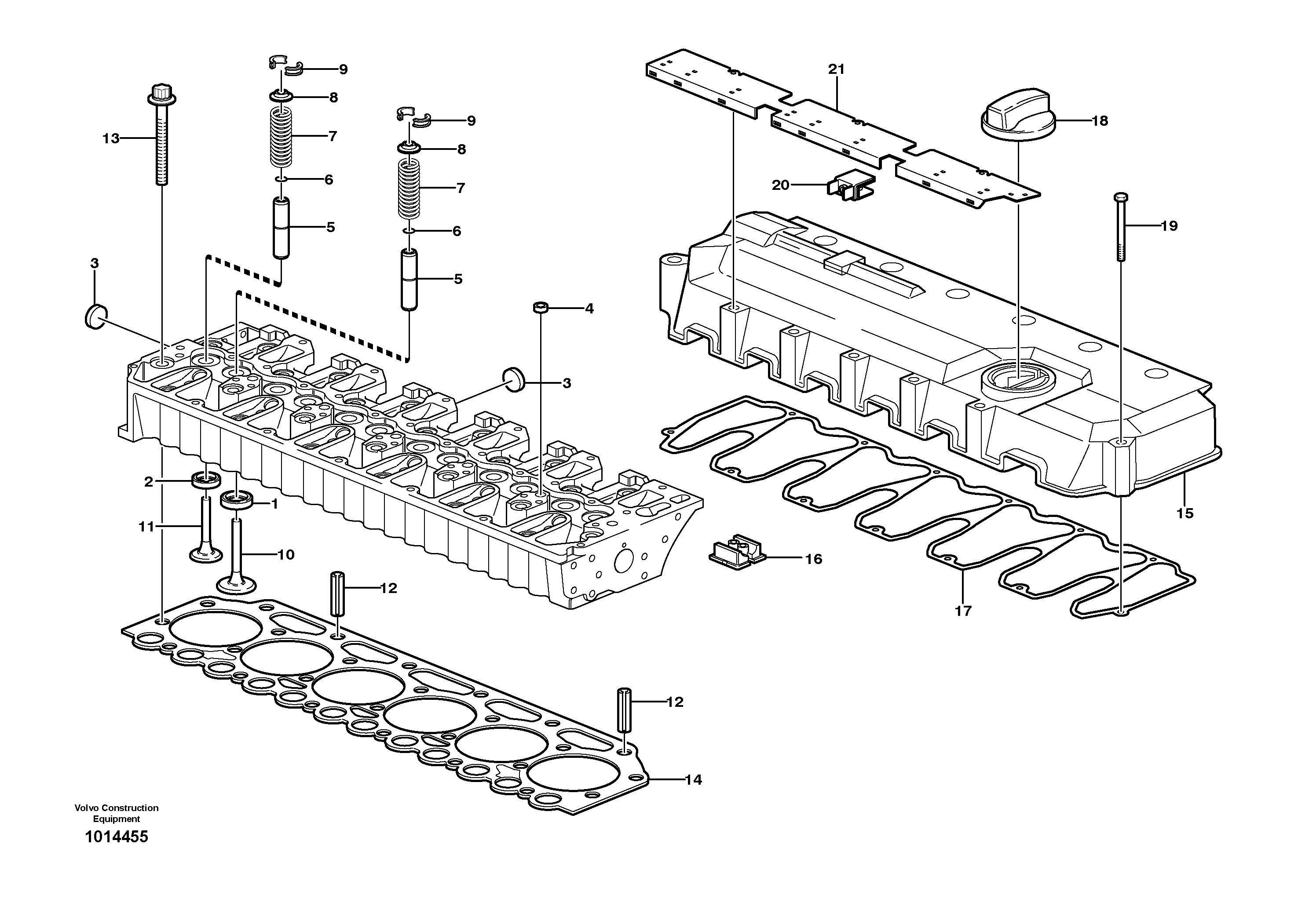 Cylinder head — volvo parts diagram