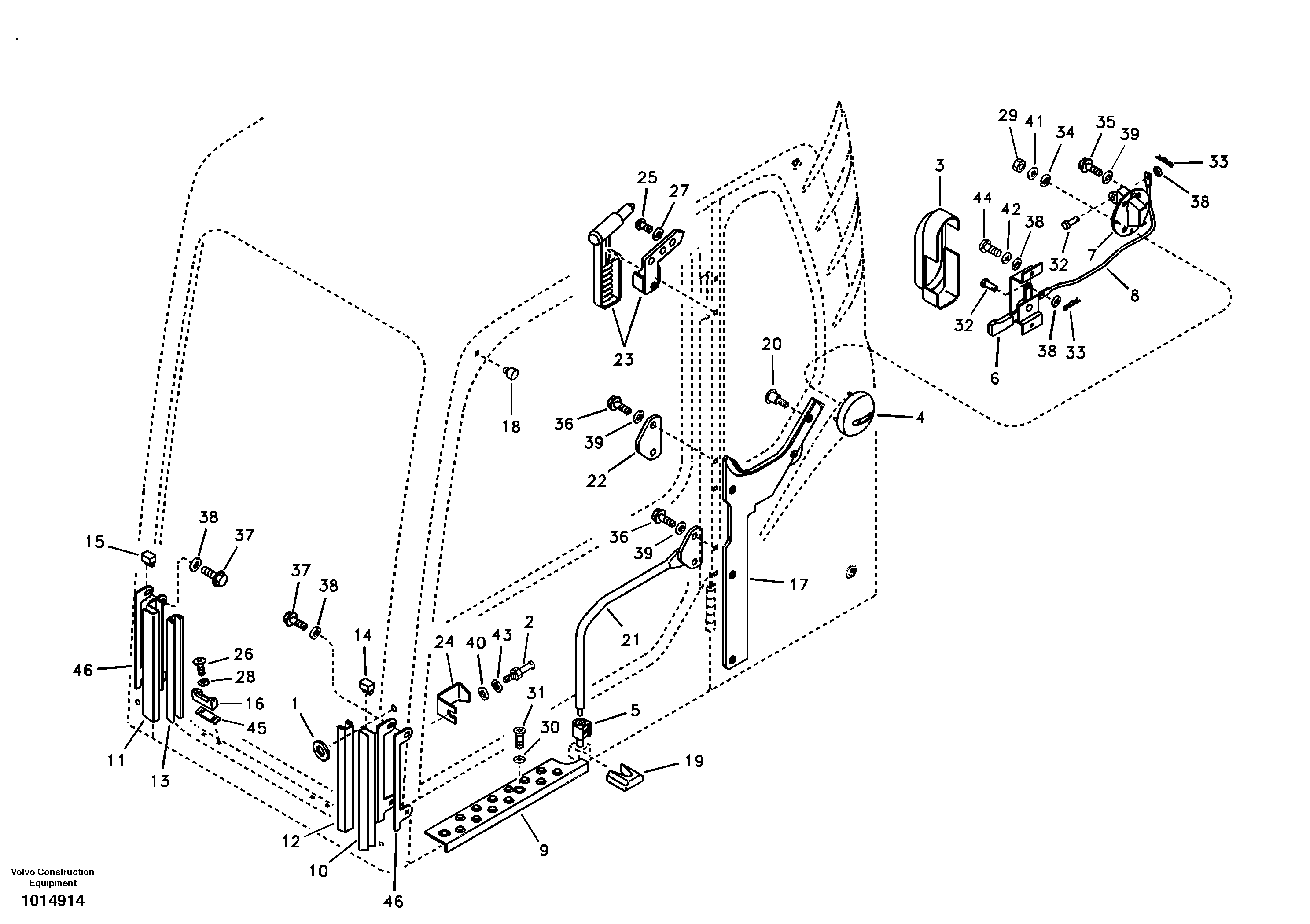 Operator's cab — volvo parts diagram