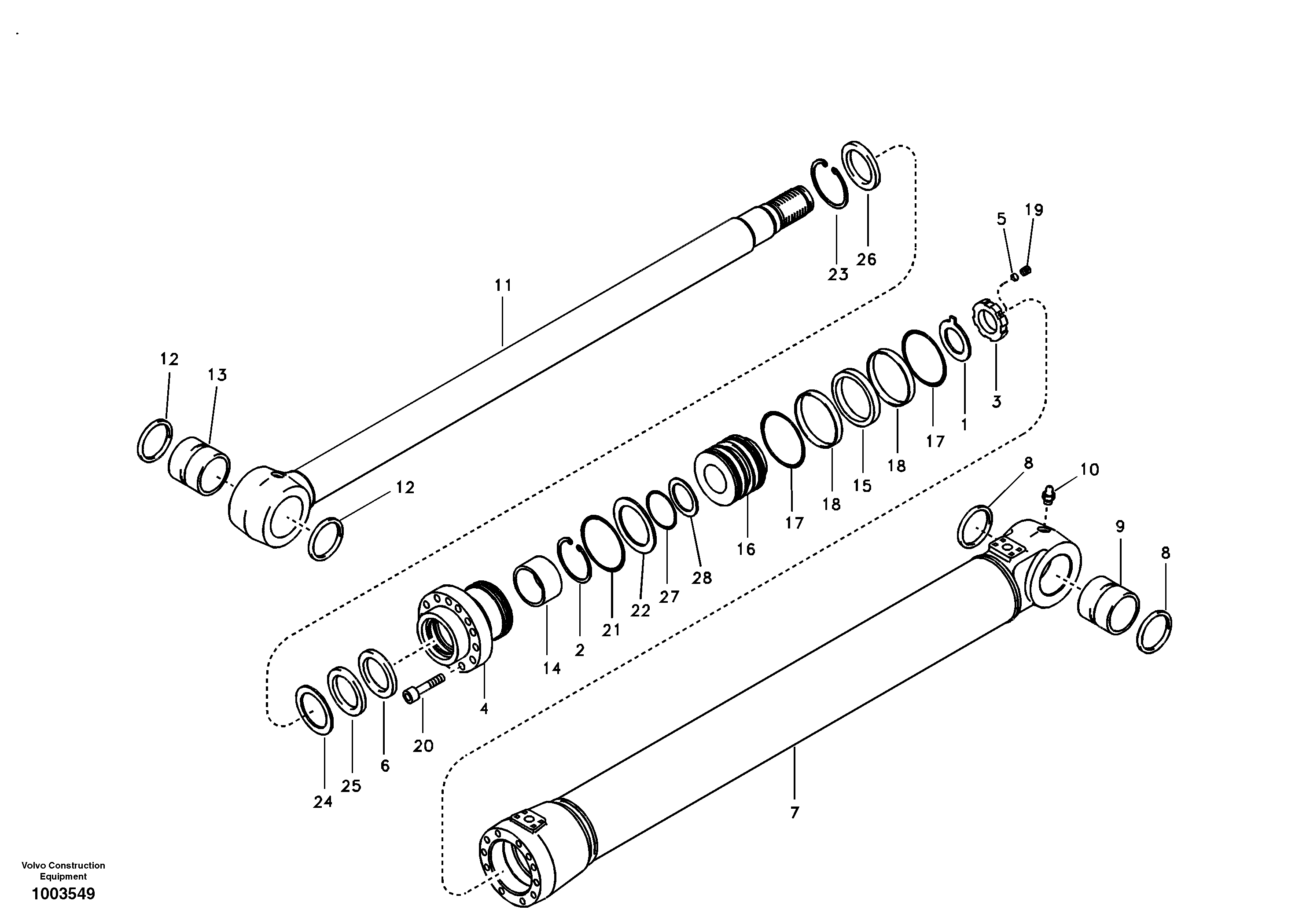 Boom cylinder, adjustable 2nd — volvo parts diagram