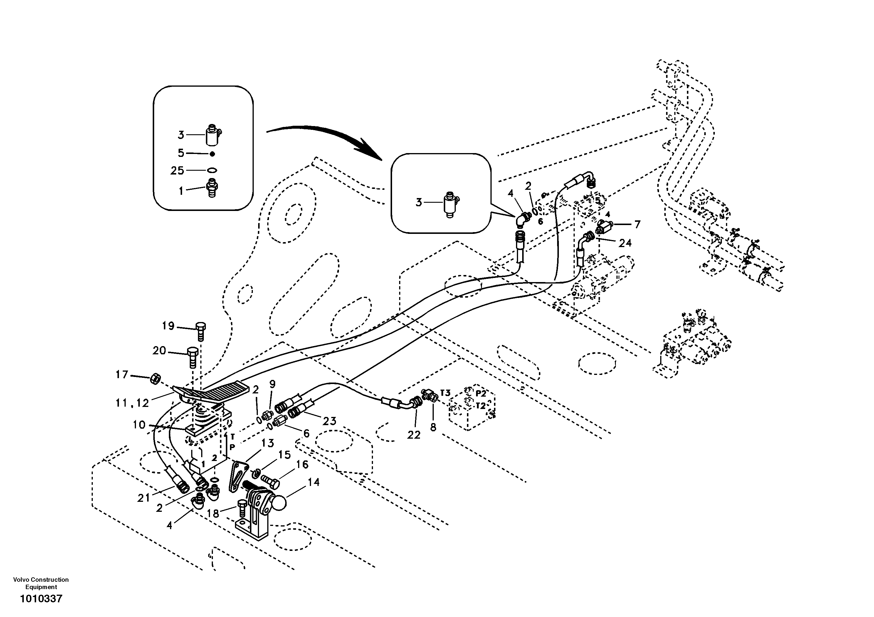 Servo system, hammer and shear — volvo parts diagram