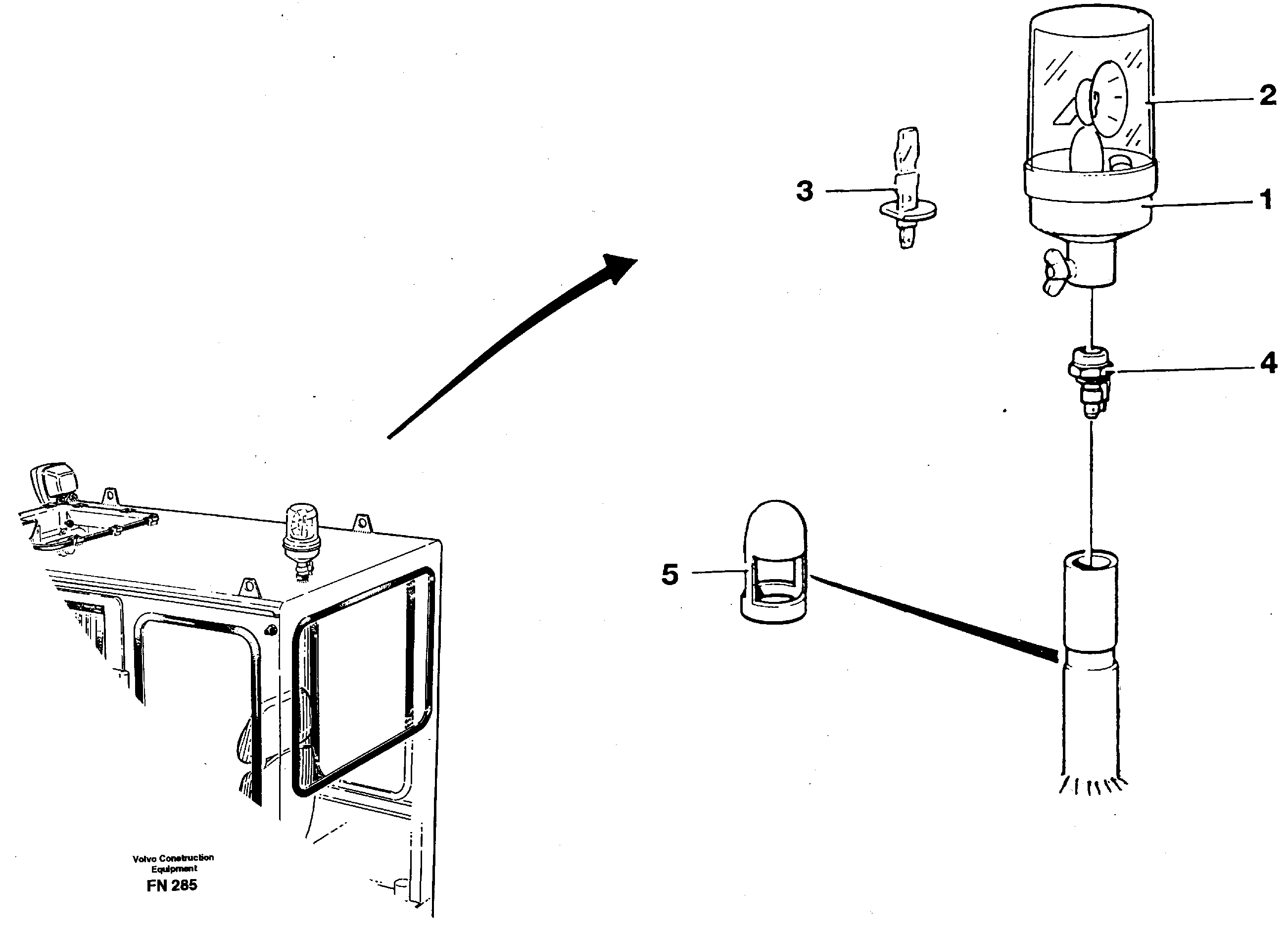 Rotating beacon  11997498 — volvo parts diagram