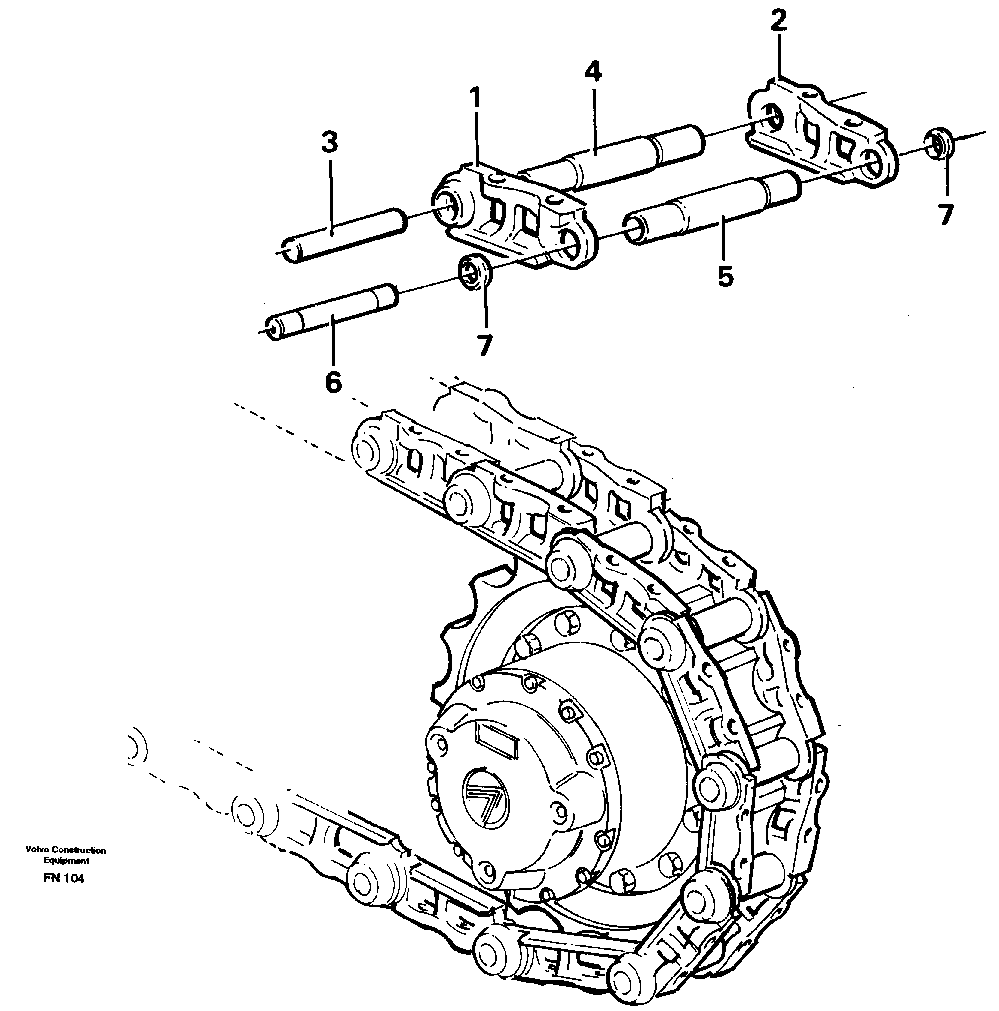 Track chain — volvo parts diagram