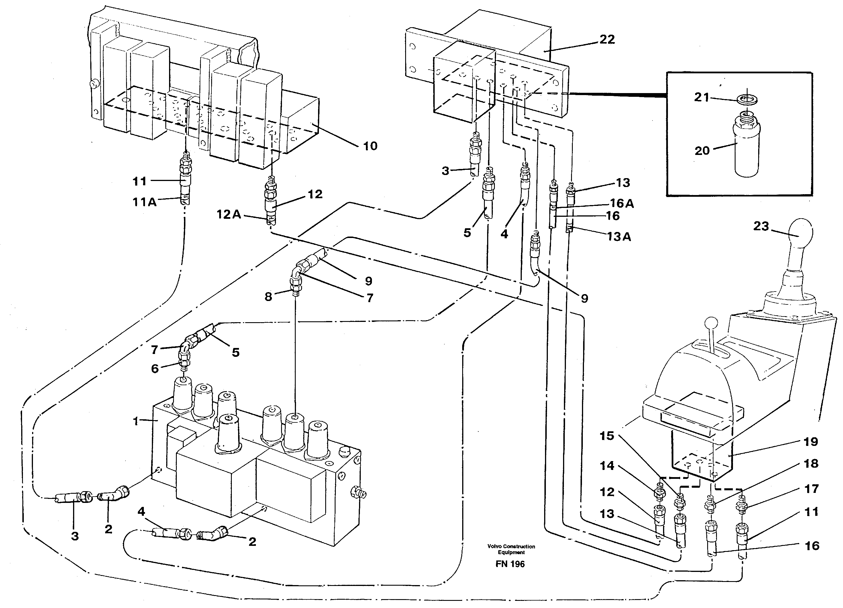Servohydraulik, travel — volvo parts diagram