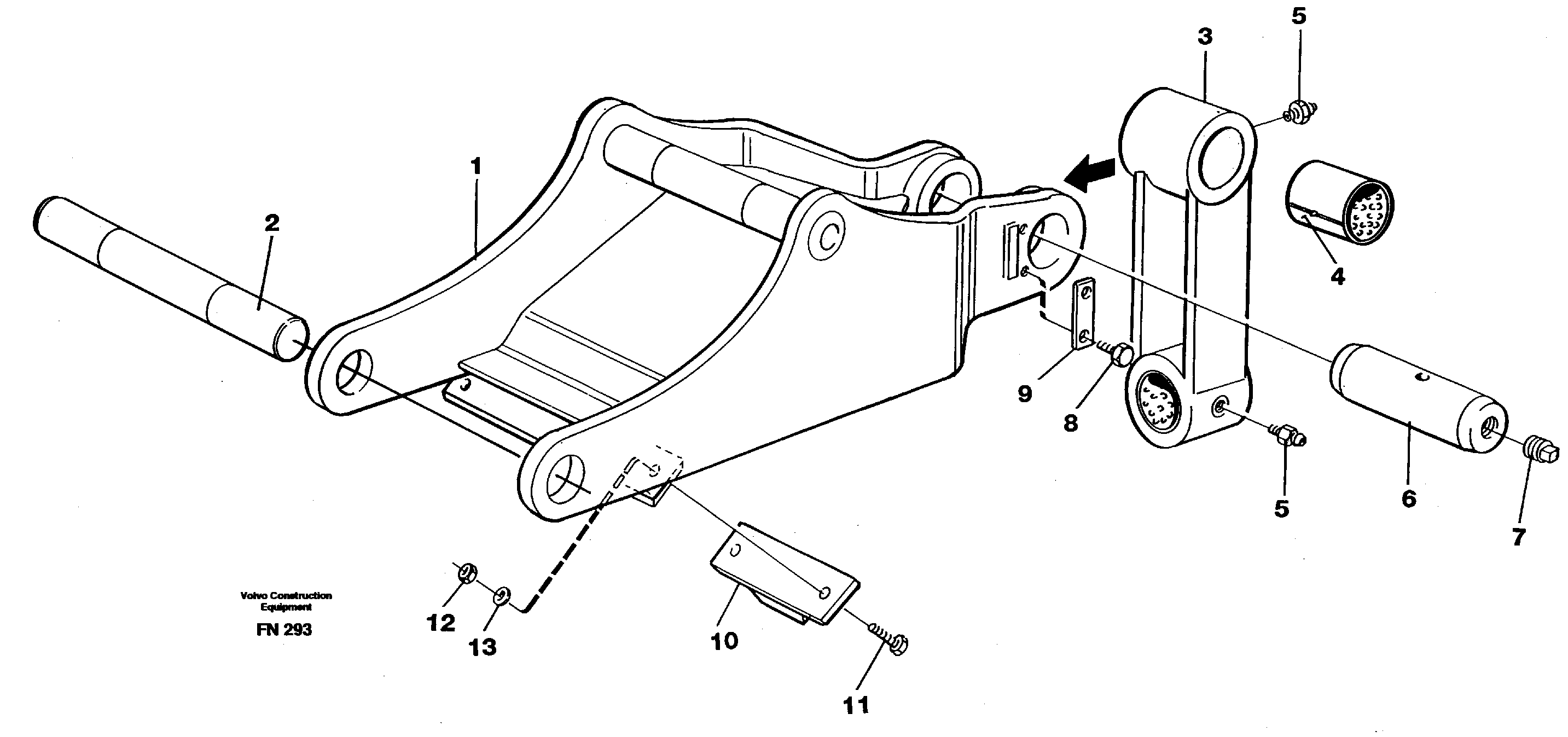 Clamshell rest  14259271 — volvo parts diagram