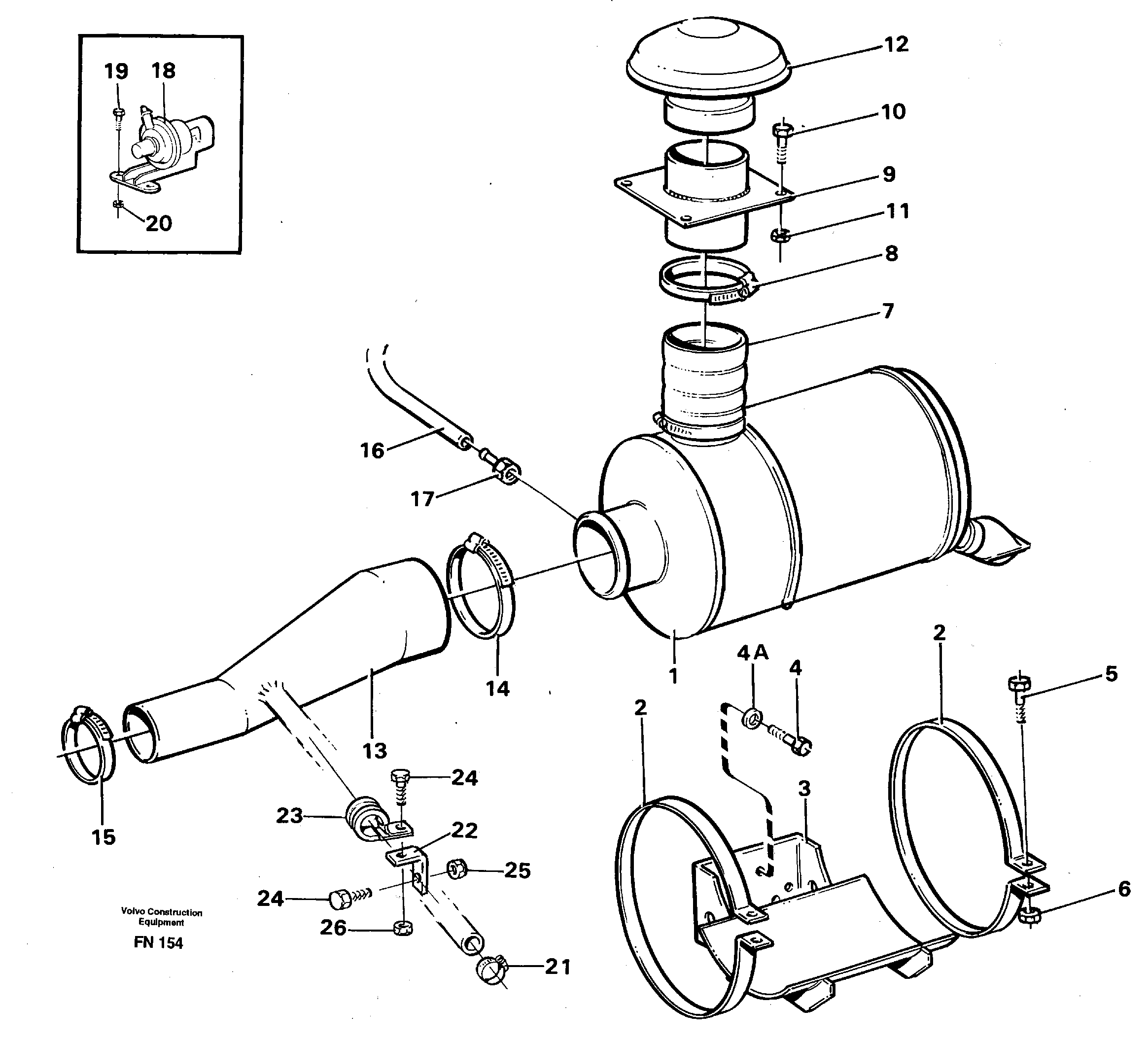 Air filter, mounting — volvo parts diagram