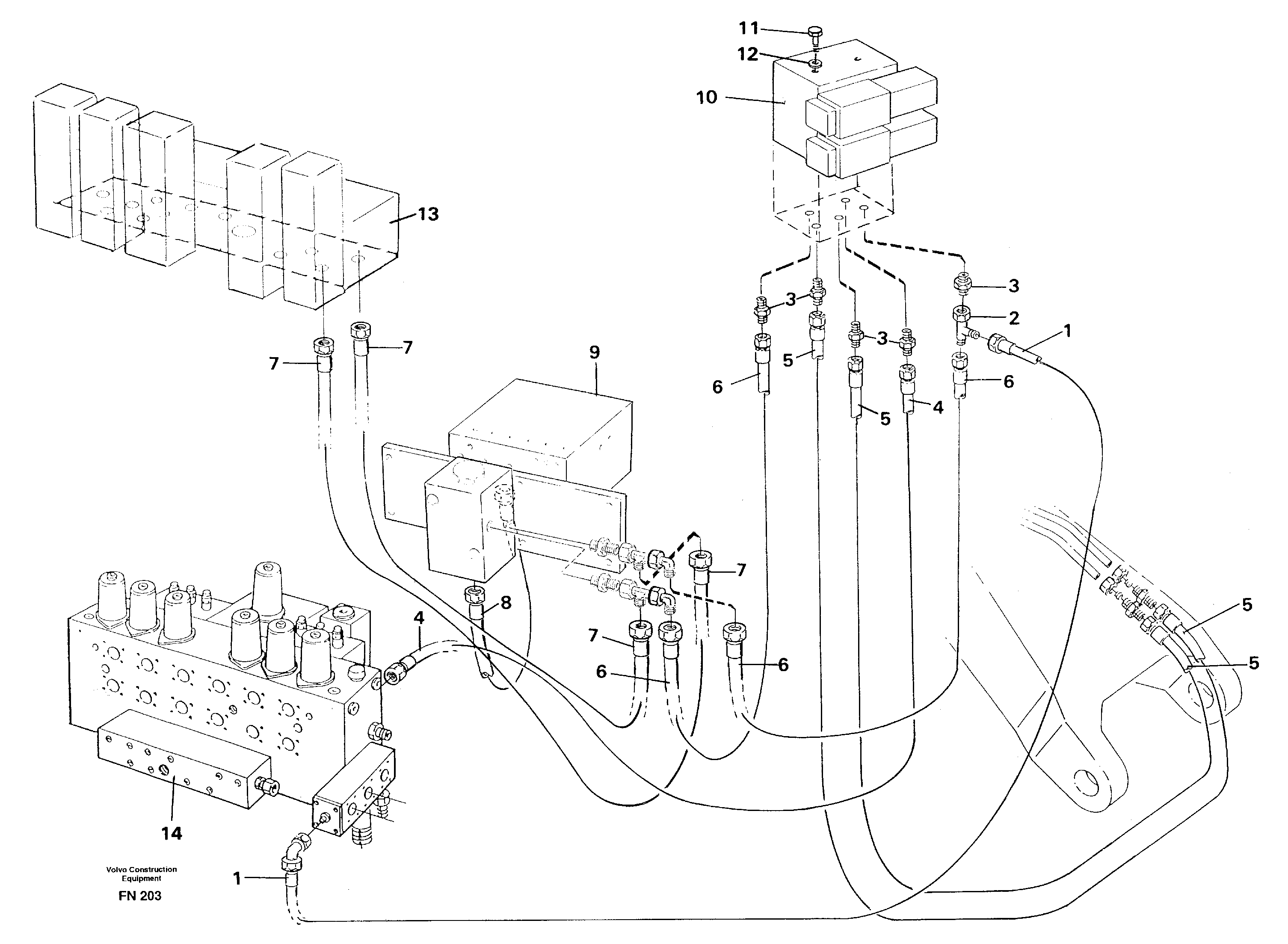 Hydr. quick fit equipm. on super structure — volvo parts diagram
