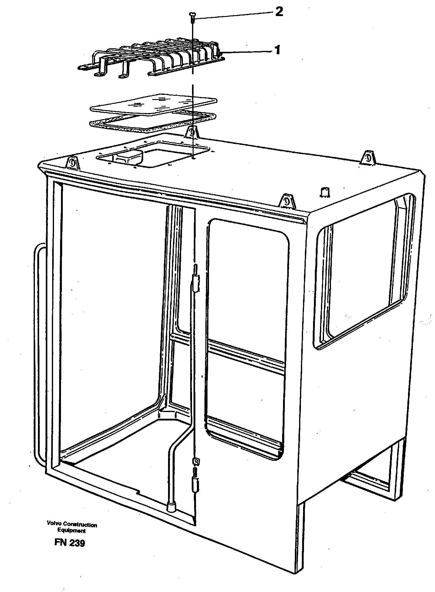 Grille over roof Window  14253611 — volvo parts diagram