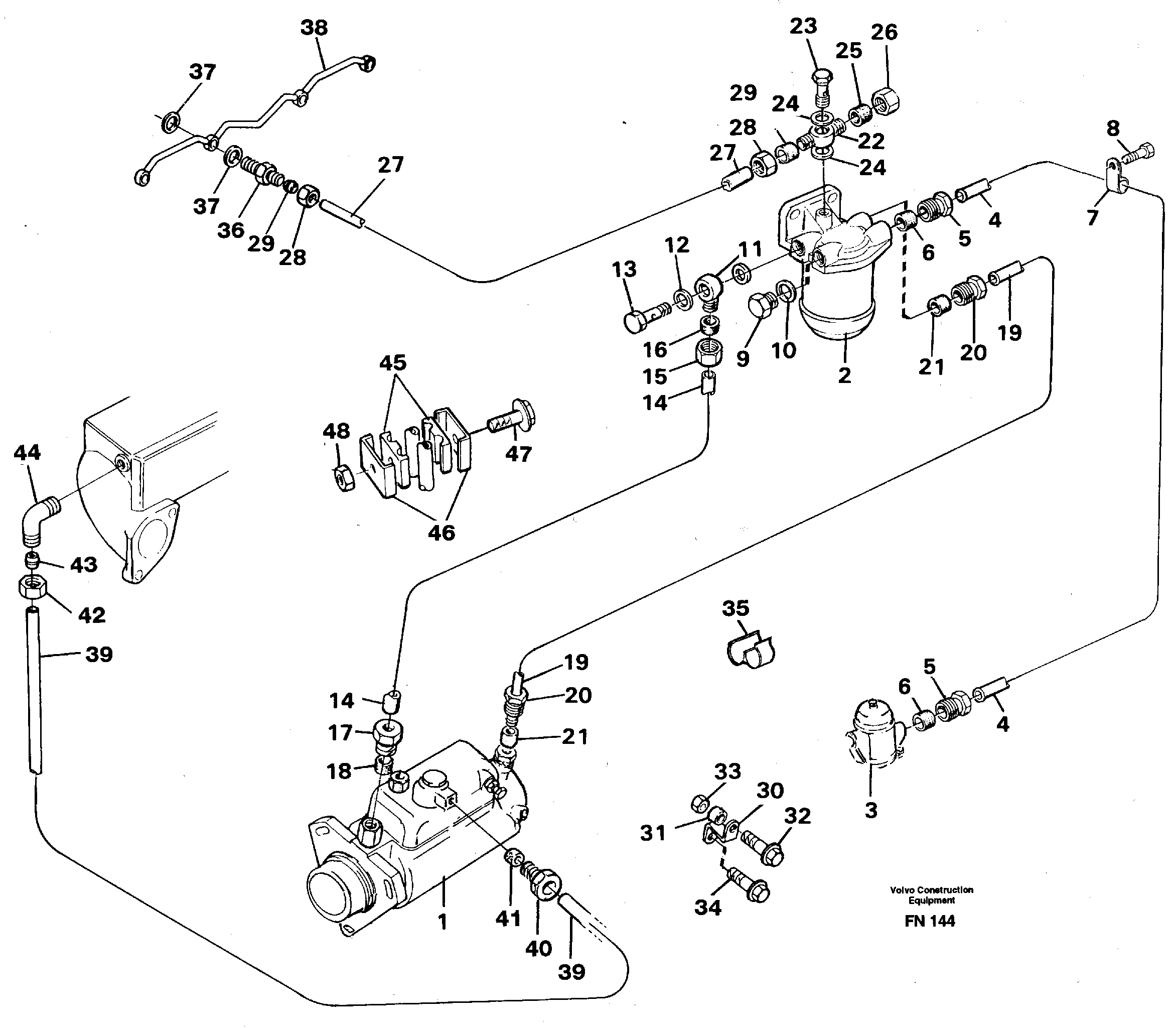 Fuel system: Fuel pump - fuel inject. — volvo parts diagram