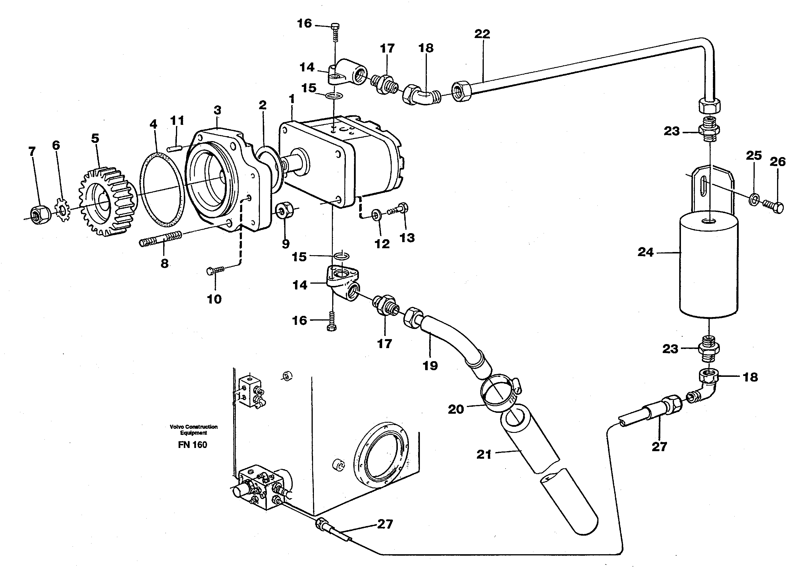 Servo pump — volvo parts diagram