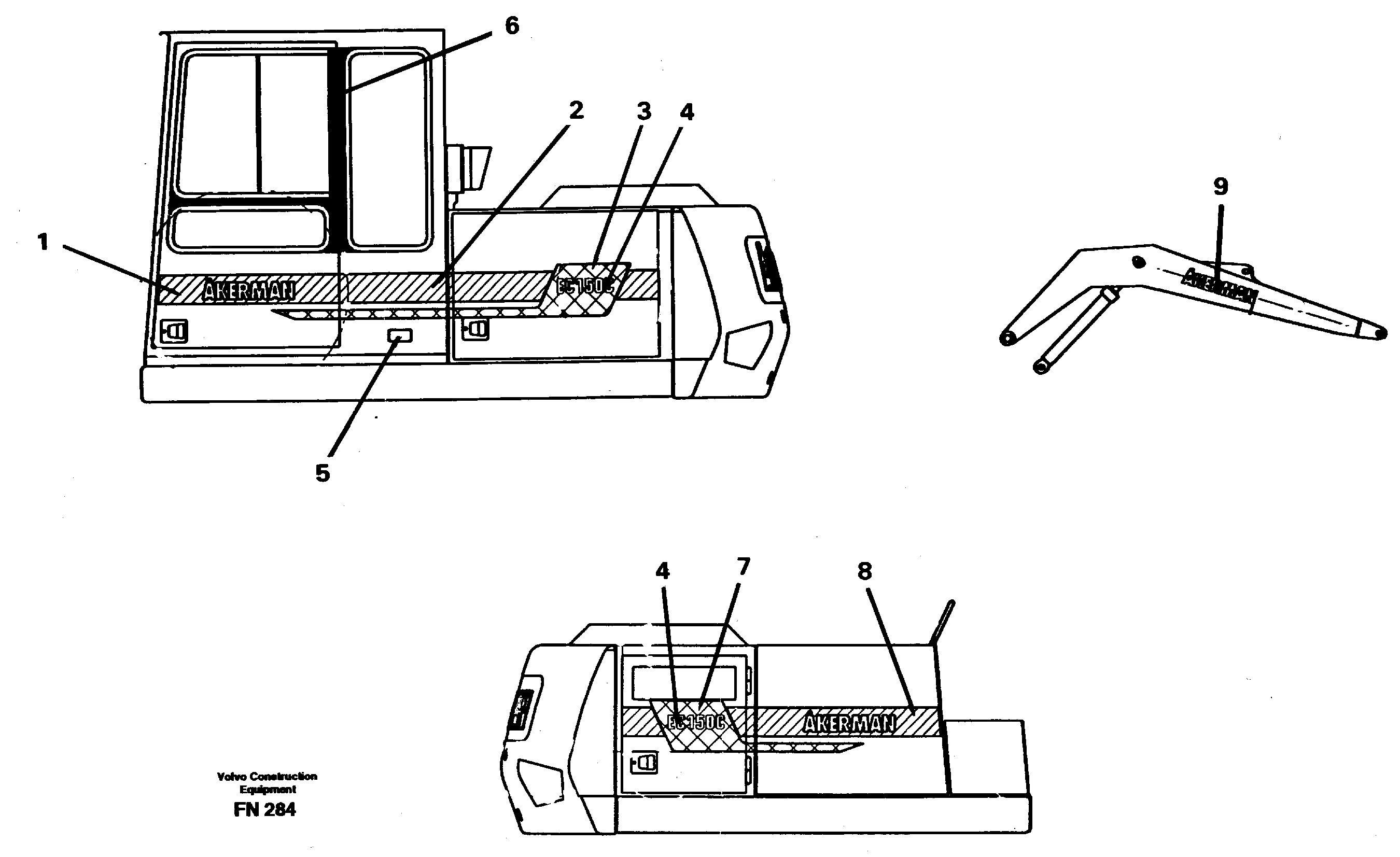 Stripes, outer location — volvo parts diagram