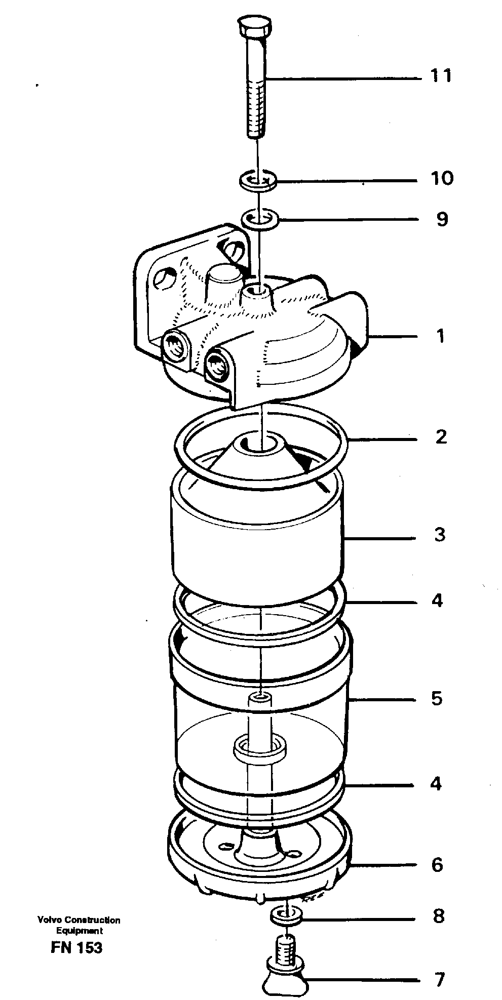 Water separator — volvo parts diagram