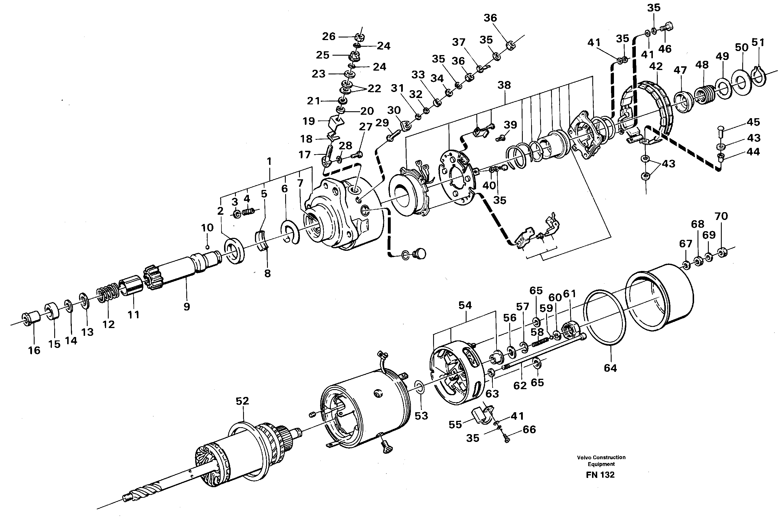 Starter motor — volvo parts diagram
