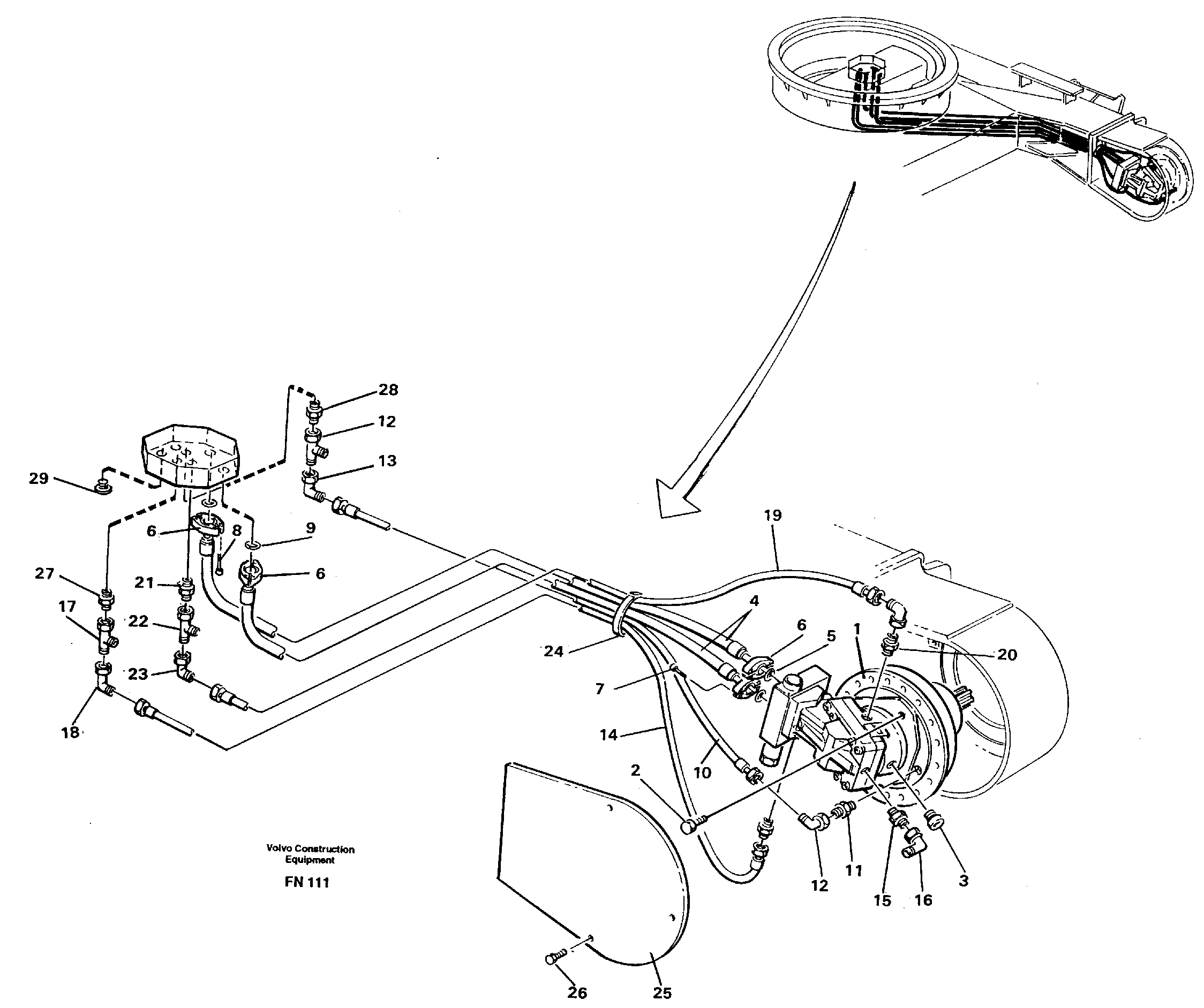 Travelmotor hydraulics — volvo parts diagram