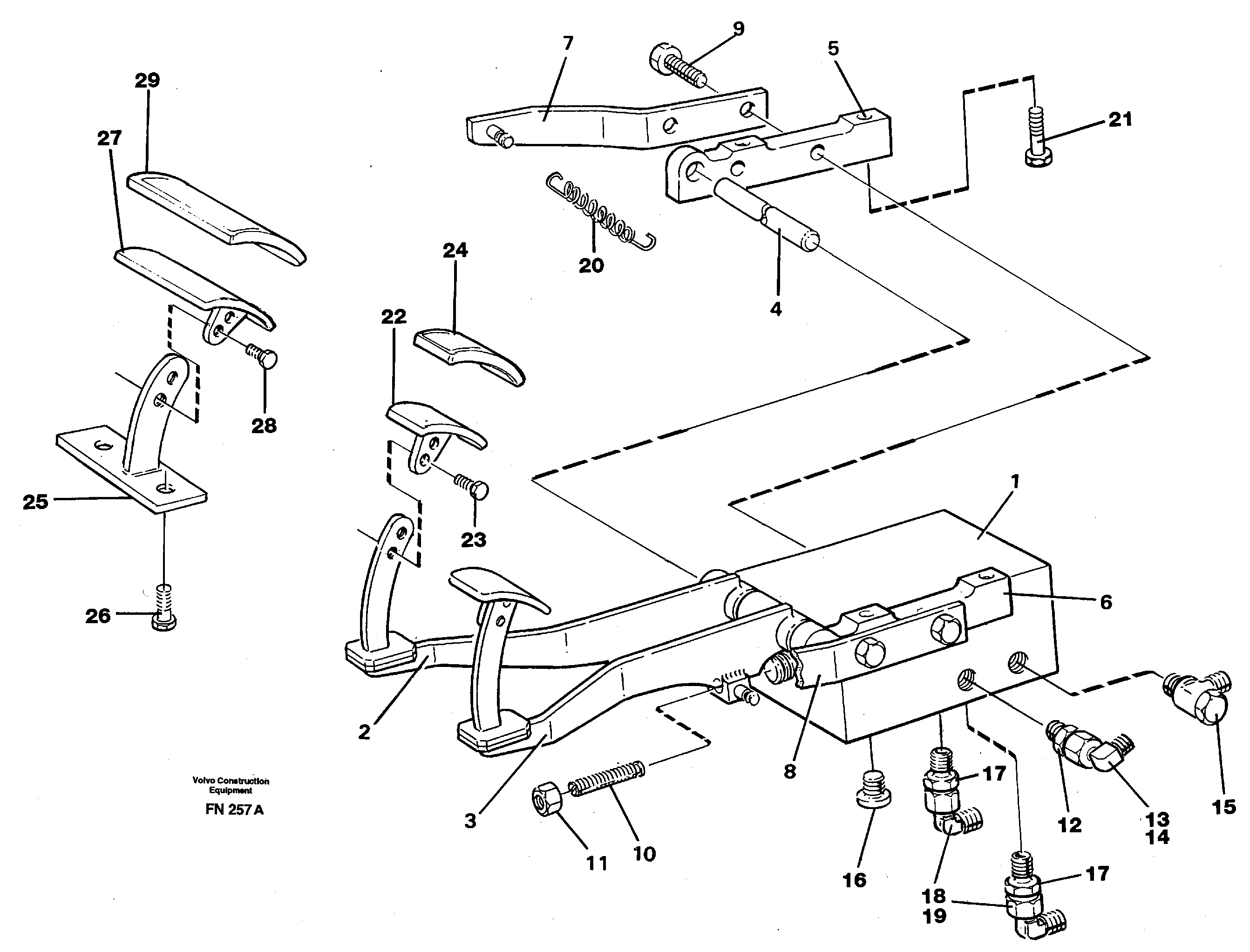 Pedal valve with foot rest — volvo parts diagram