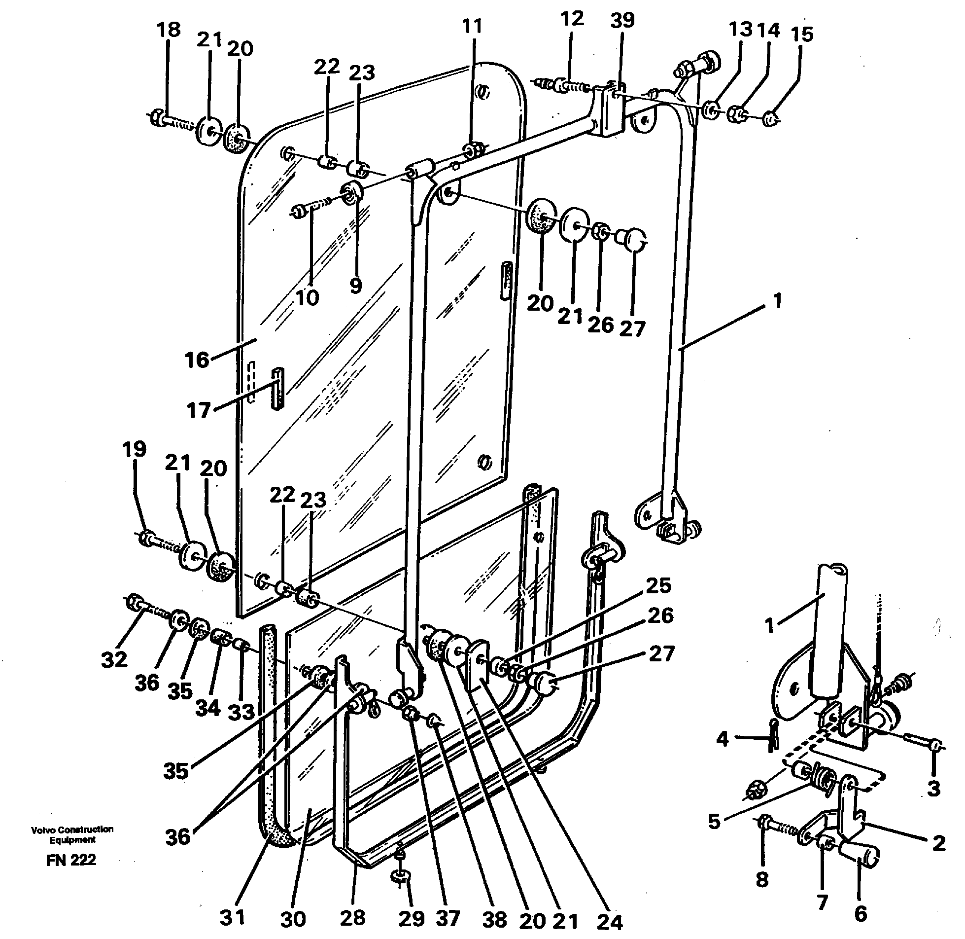 Front window — volvo parts diagram