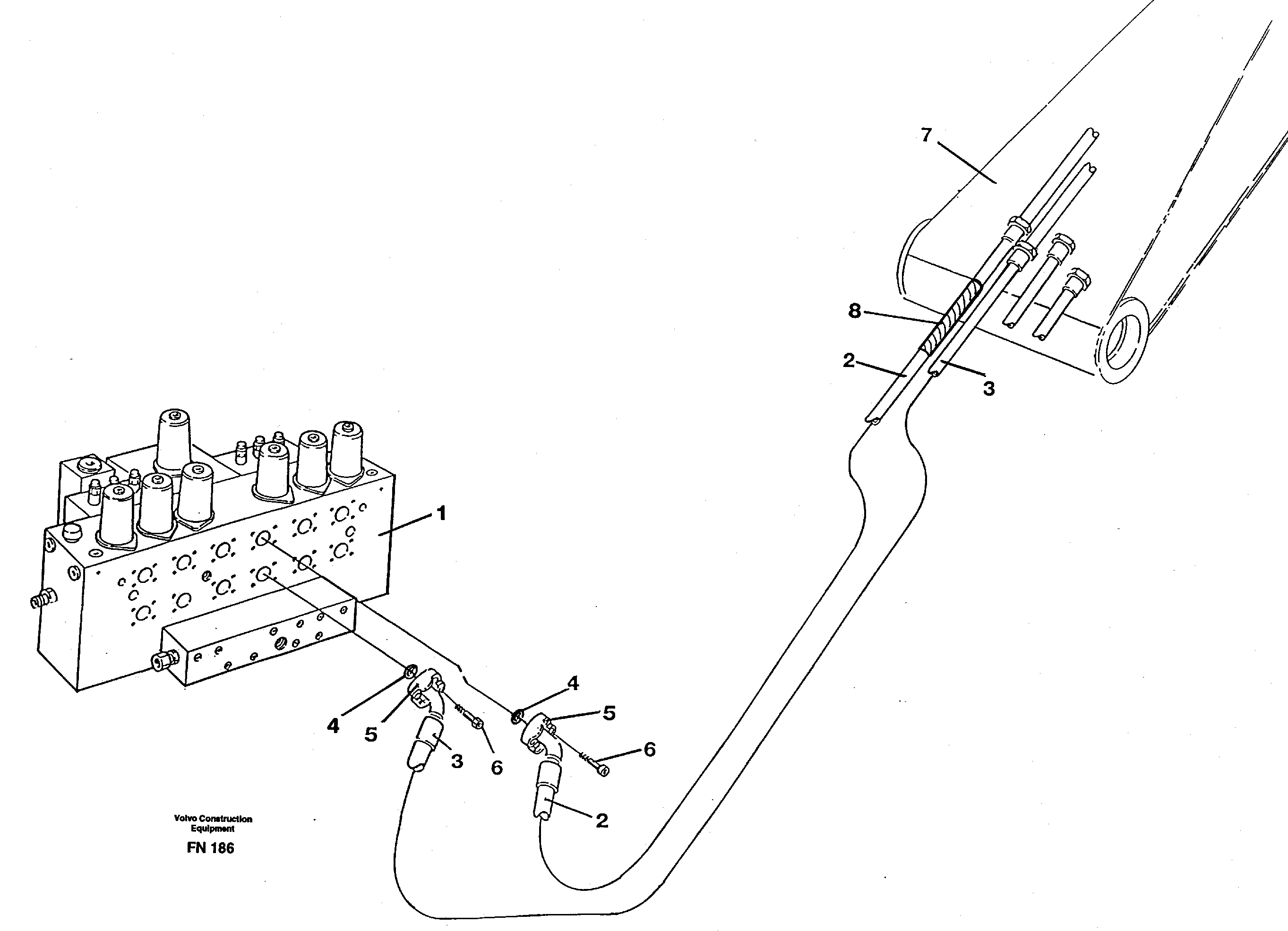 Hydraulic system, bucket — volvo parts diagram