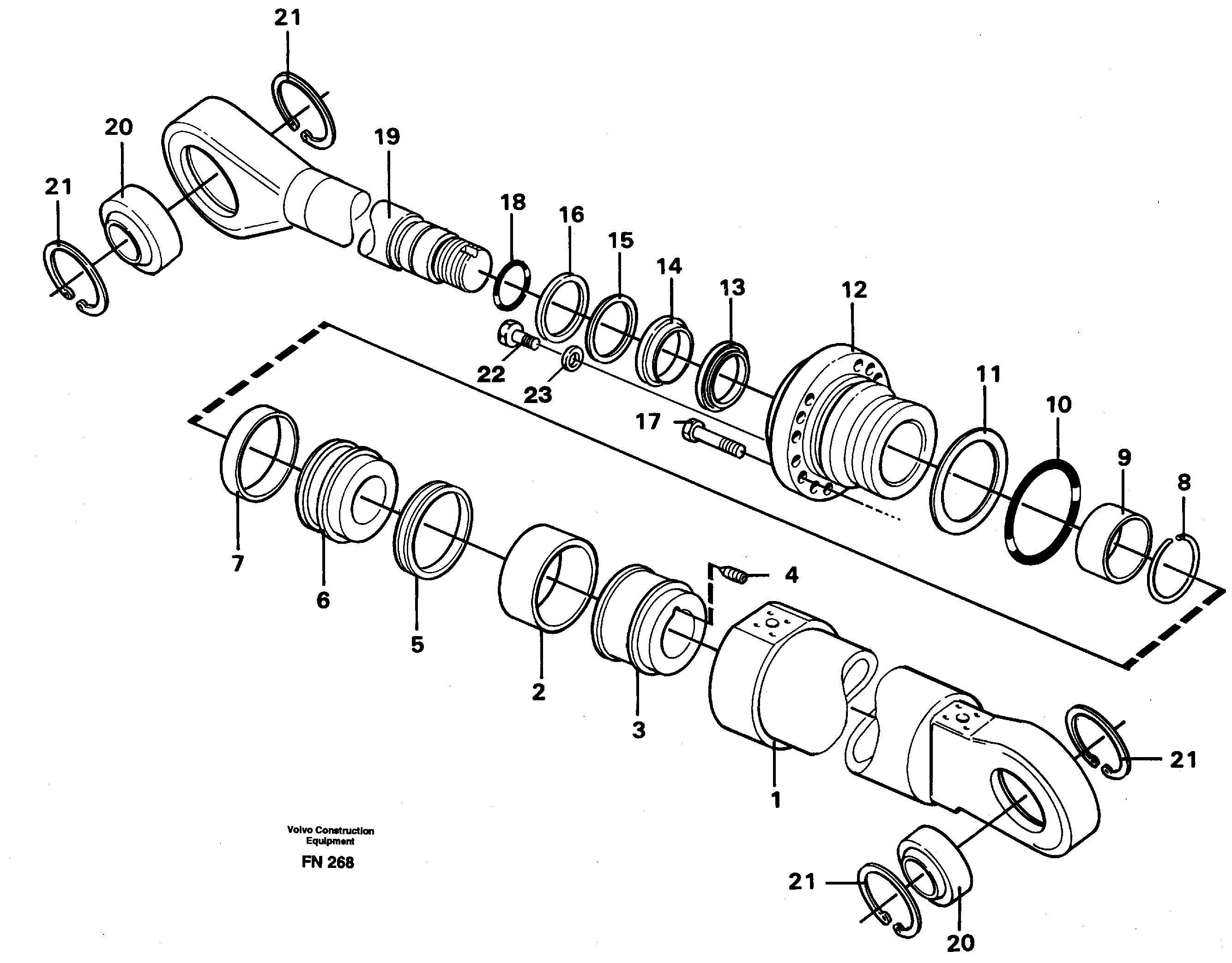 Knuckle cylinder  14267963 — volvo parts diagram