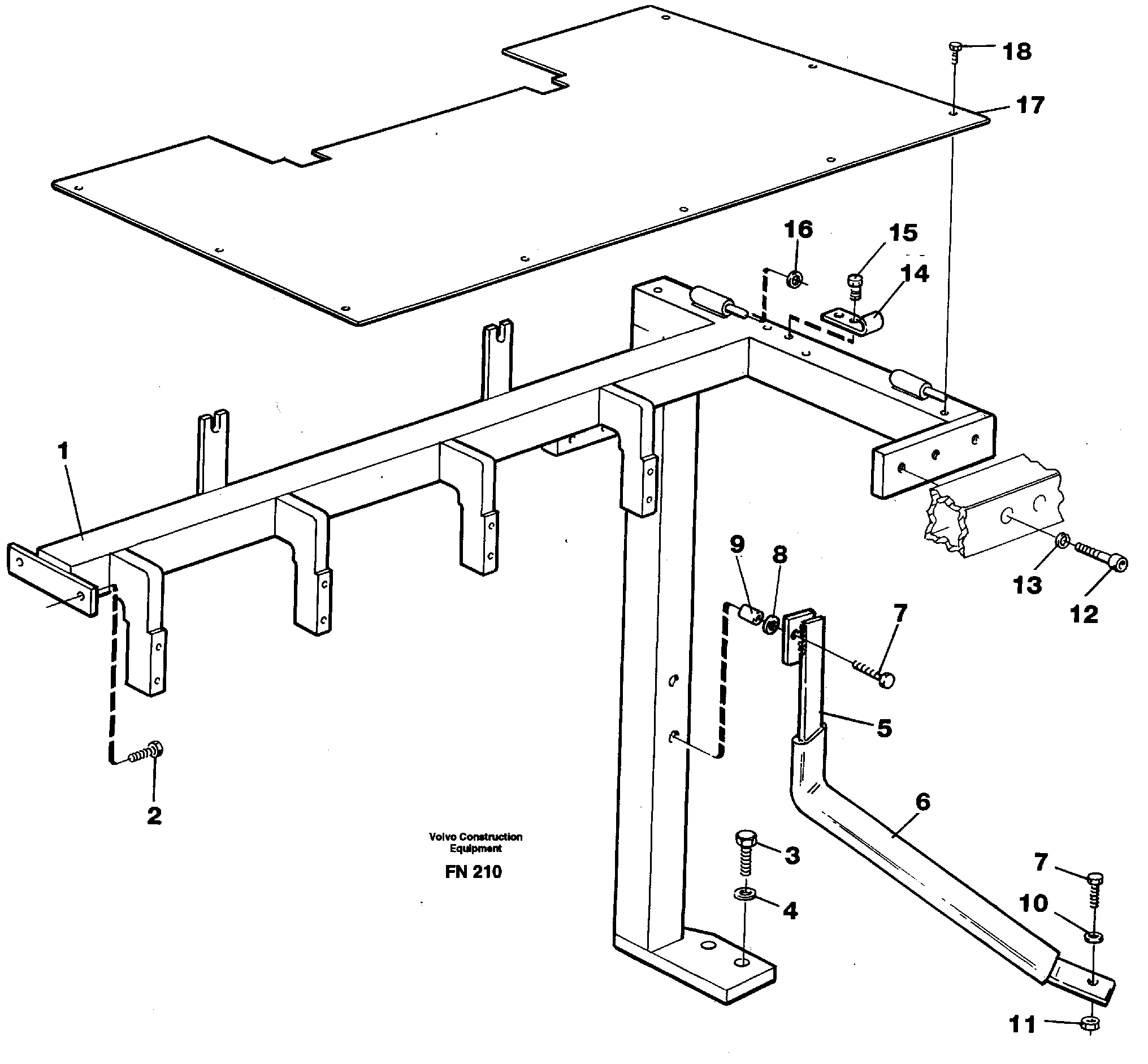 Support, front — volvo parts diagram