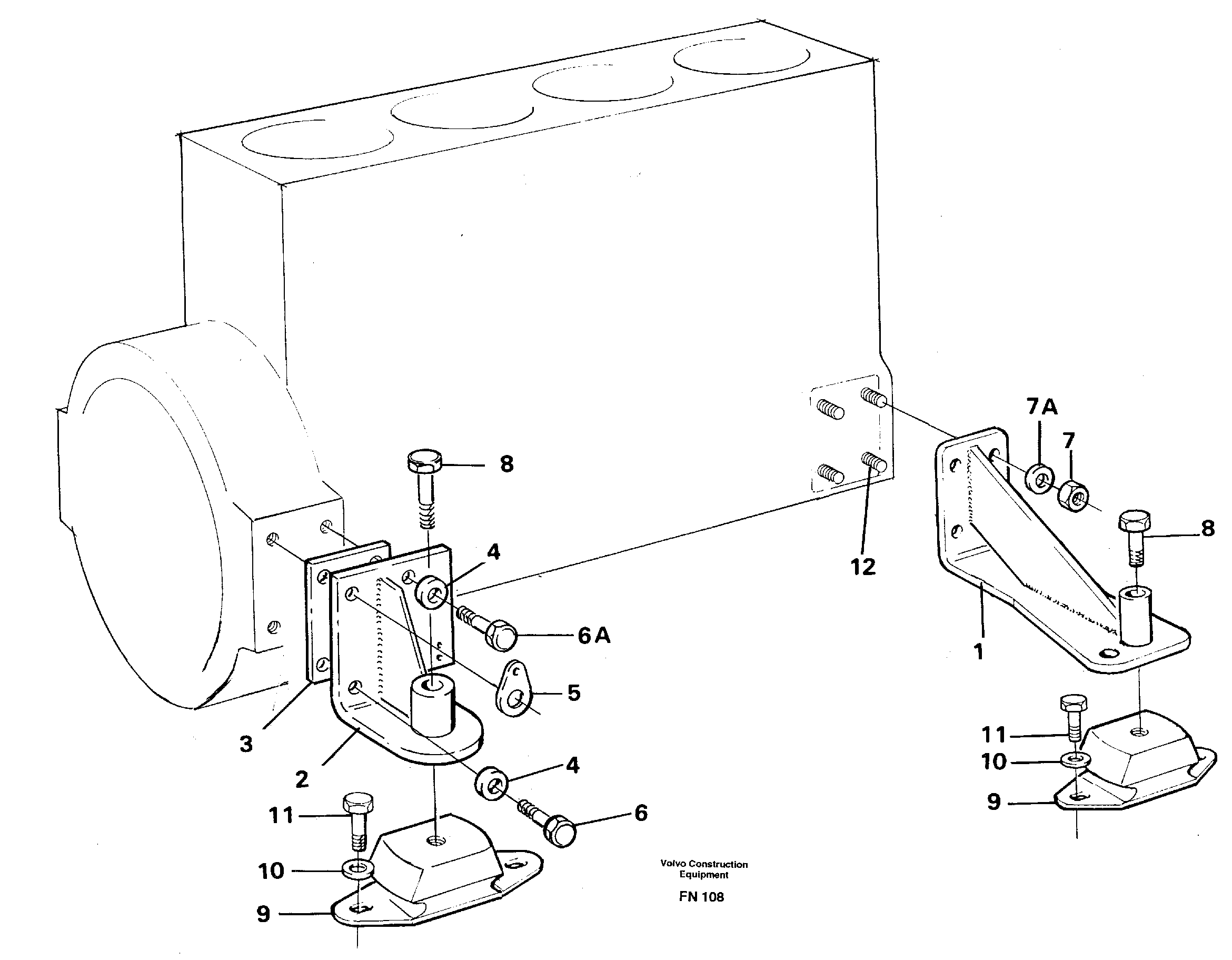 Engine mounting — volvo parts diagram