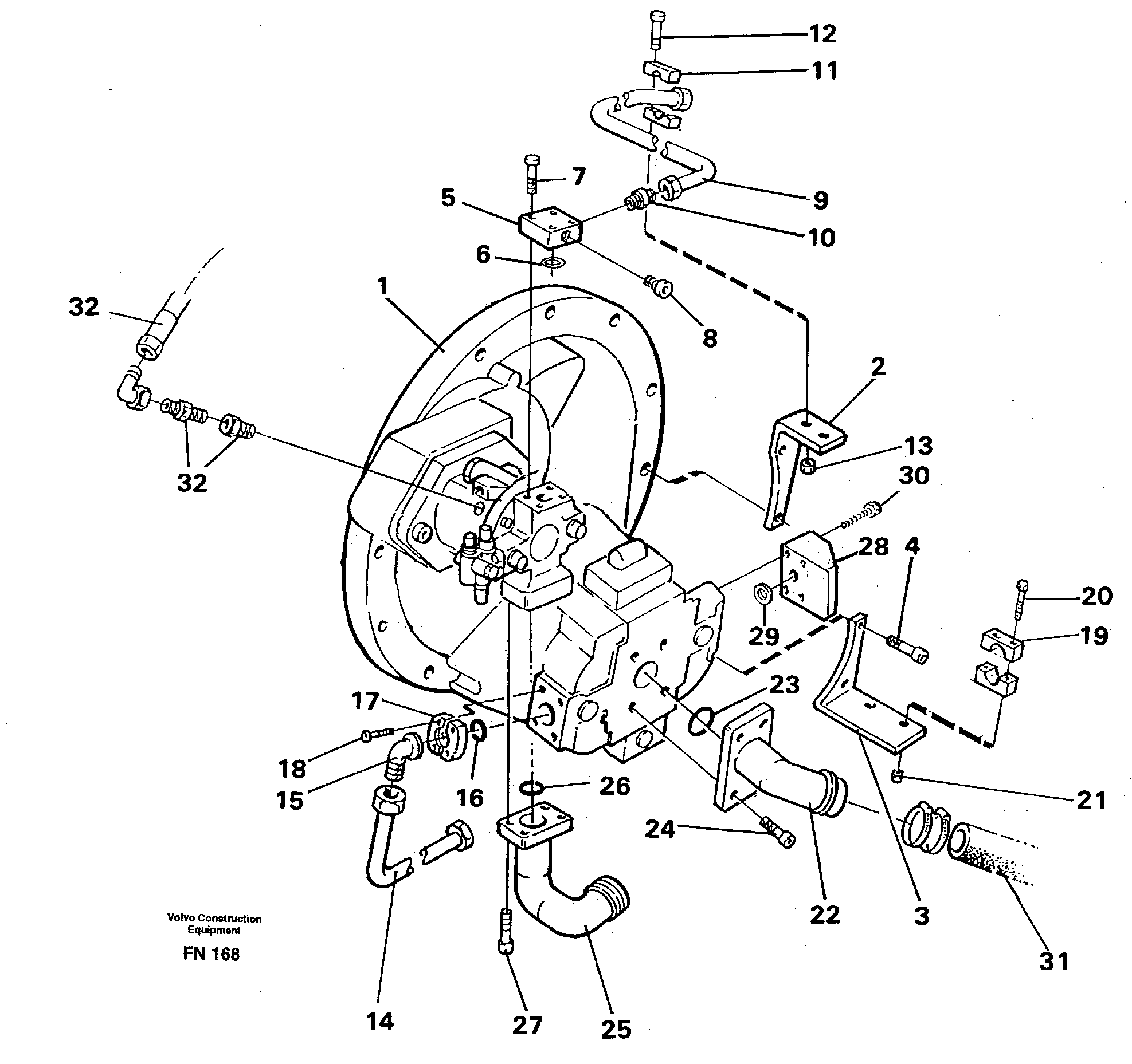 Pump installation — volvo parts diagram