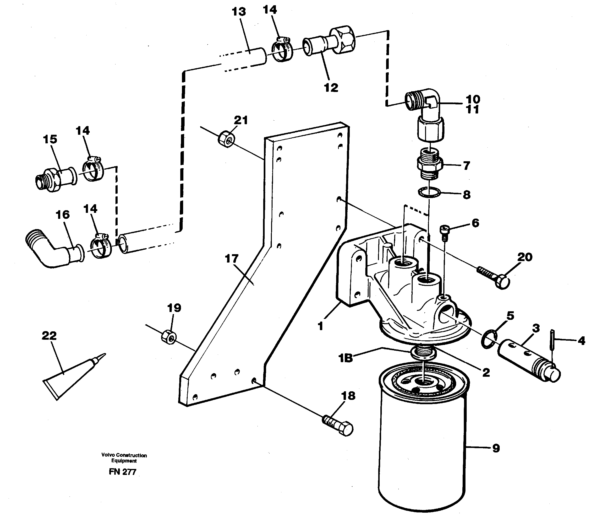 Coolant filter  14261022 — volvo parts diagram