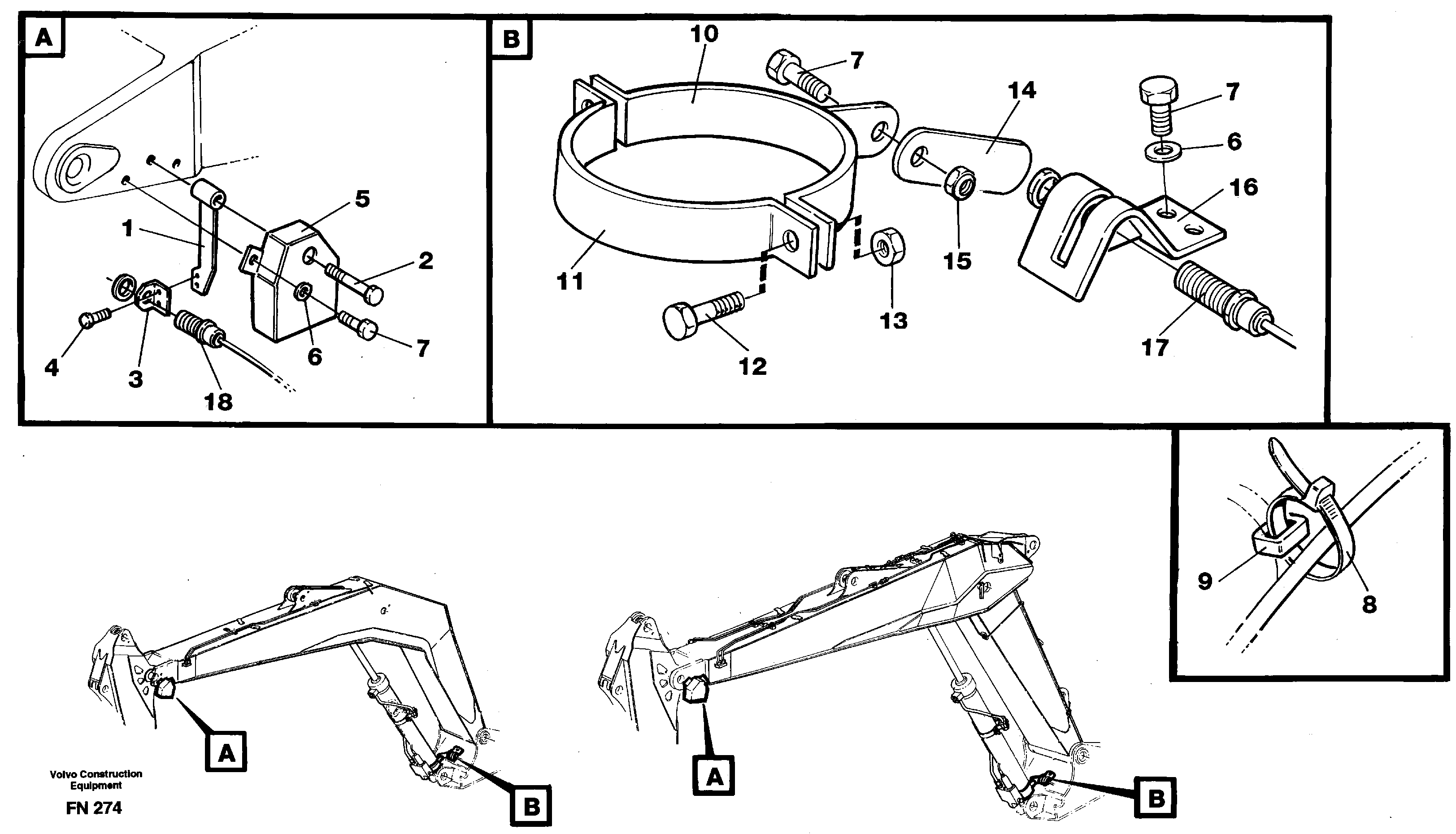 Electric insatallation onbackhoe equipment  14267963 — volvo parts diagram