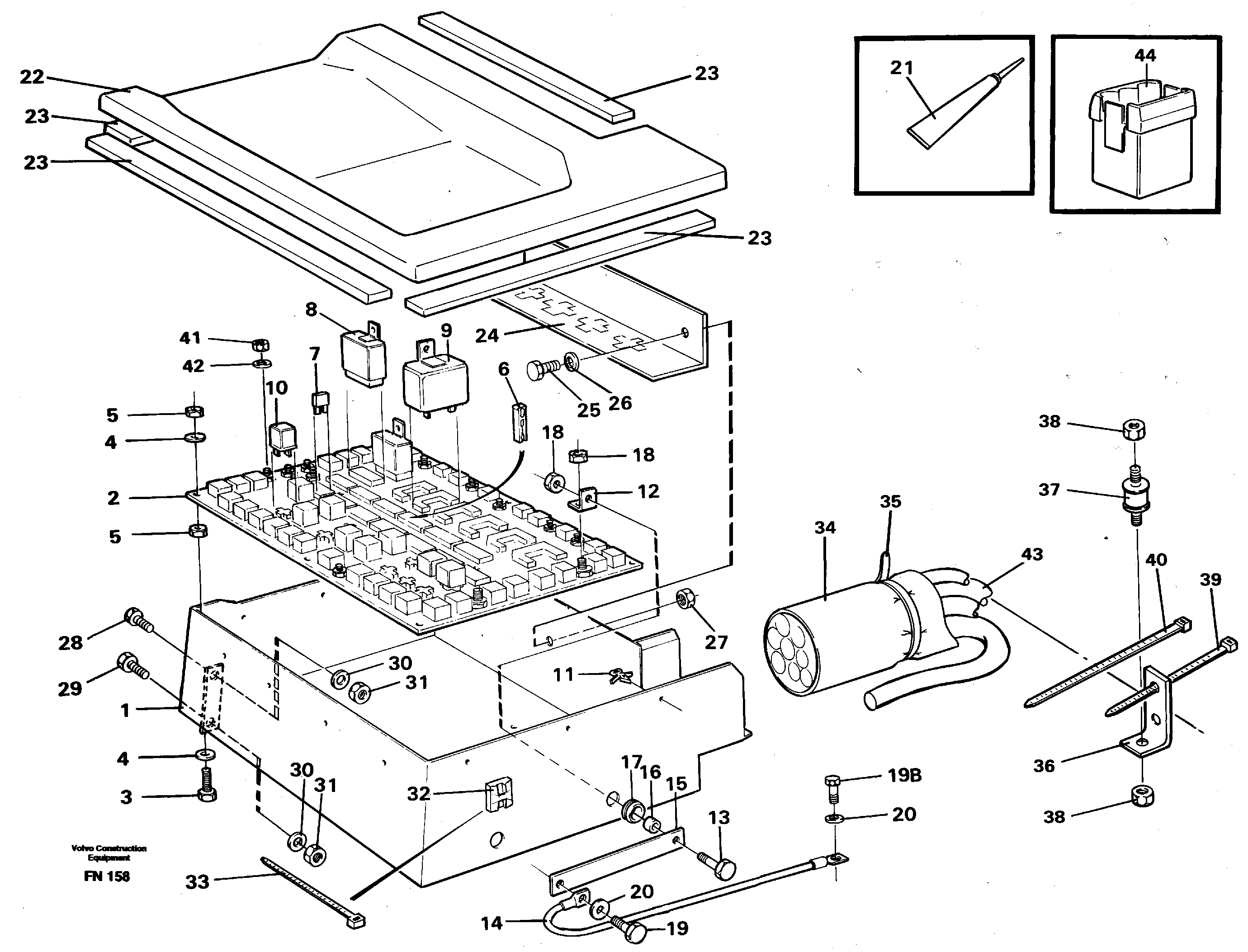 Electrical distribution box — volvo parts diagram