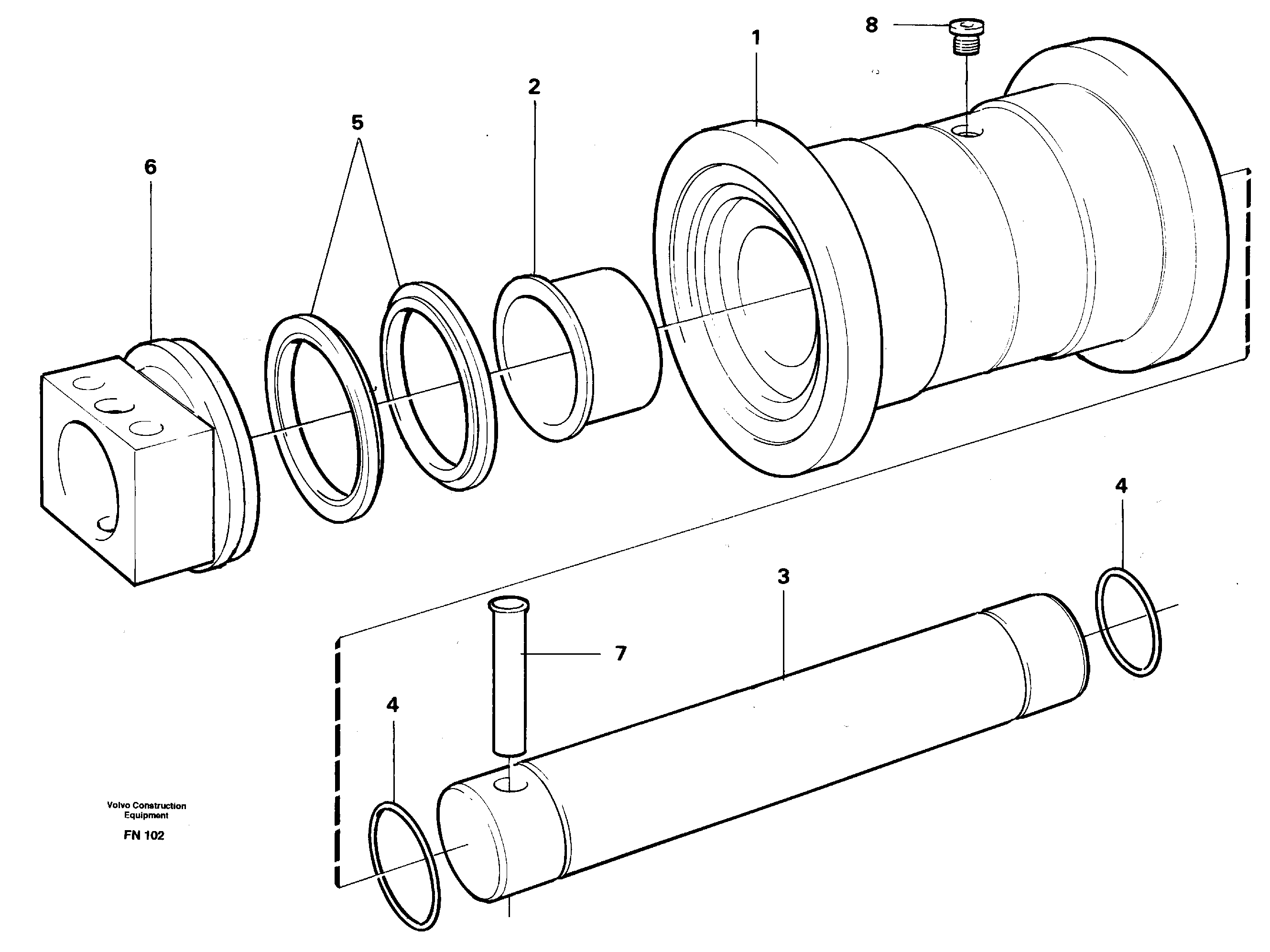Bottom roller — volvo parts diagram