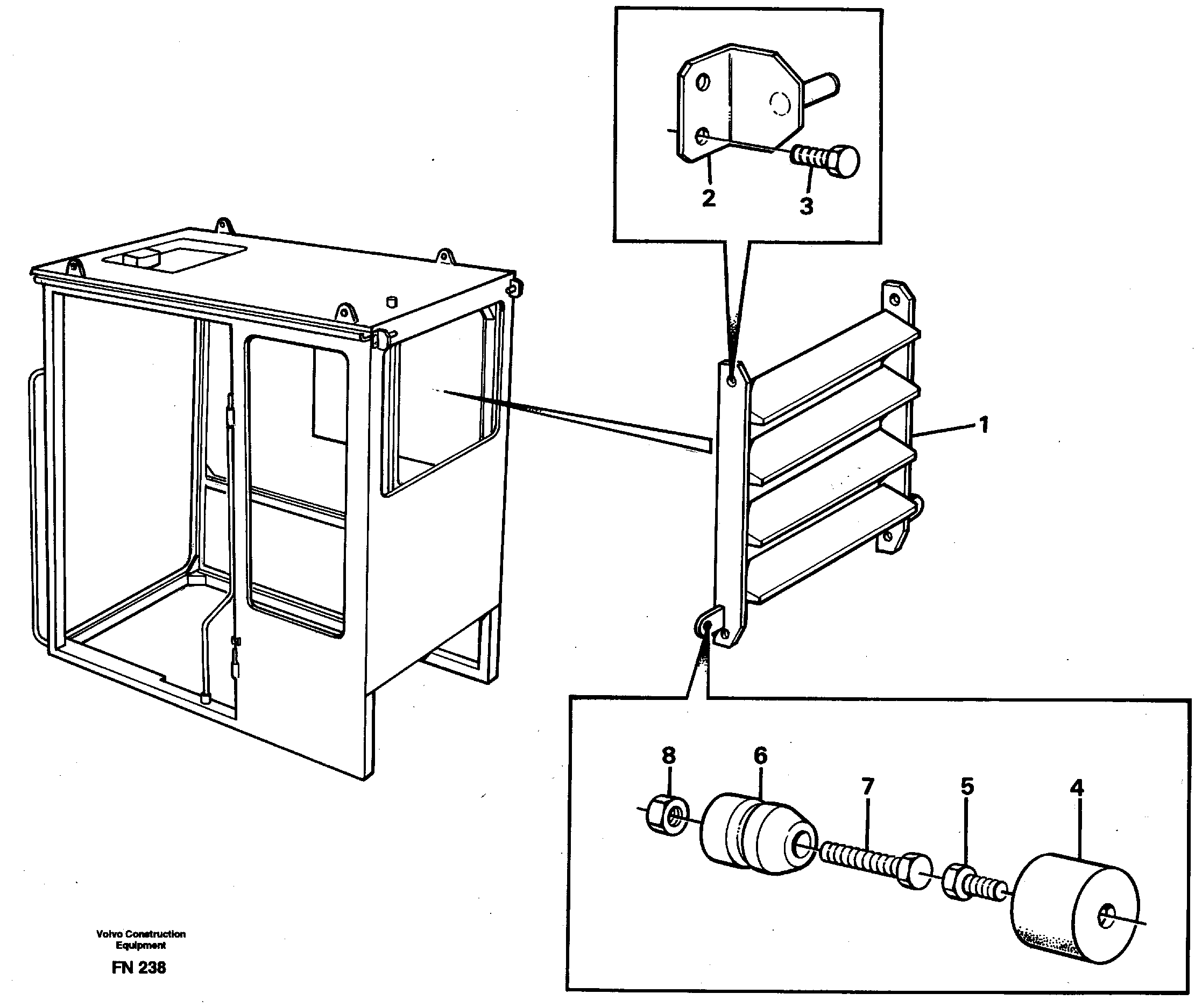Jalusi Rear window  14250379 — volvo parts diagram