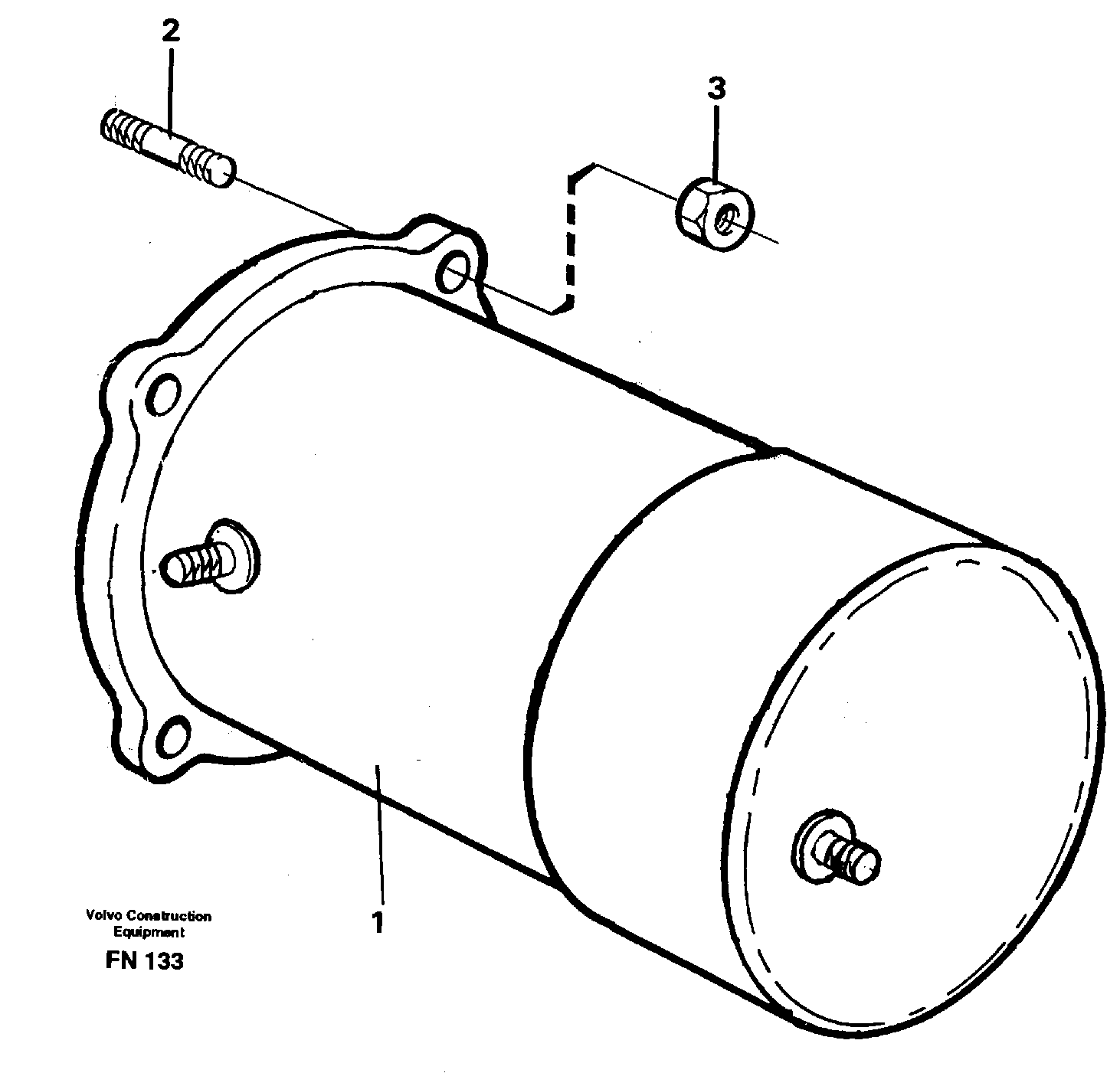 Starter motor, mounting — volvo parts diagram