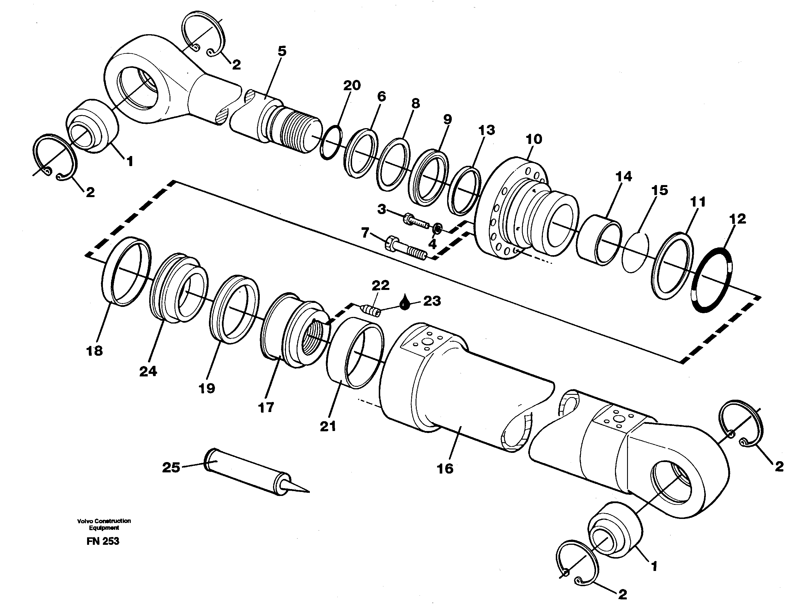 Boom cylinder  14268048 — volvo parts diagram