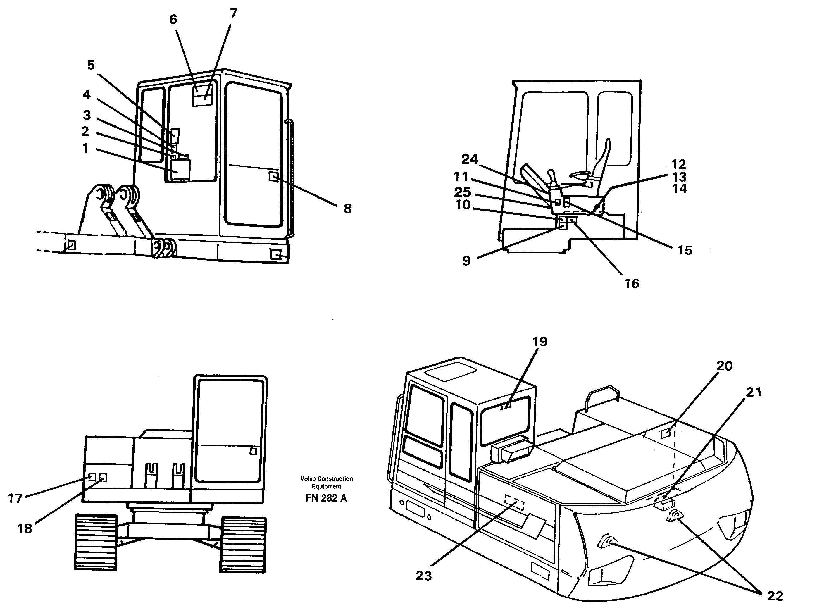 Sign plates and transfer,inner location — volvo parts diagram