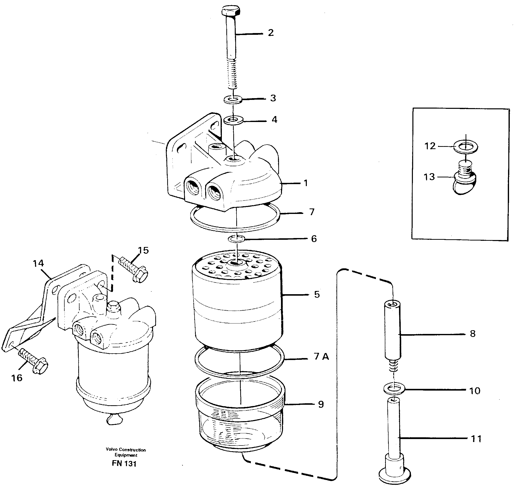 Fuel filter — volvo parts diagram