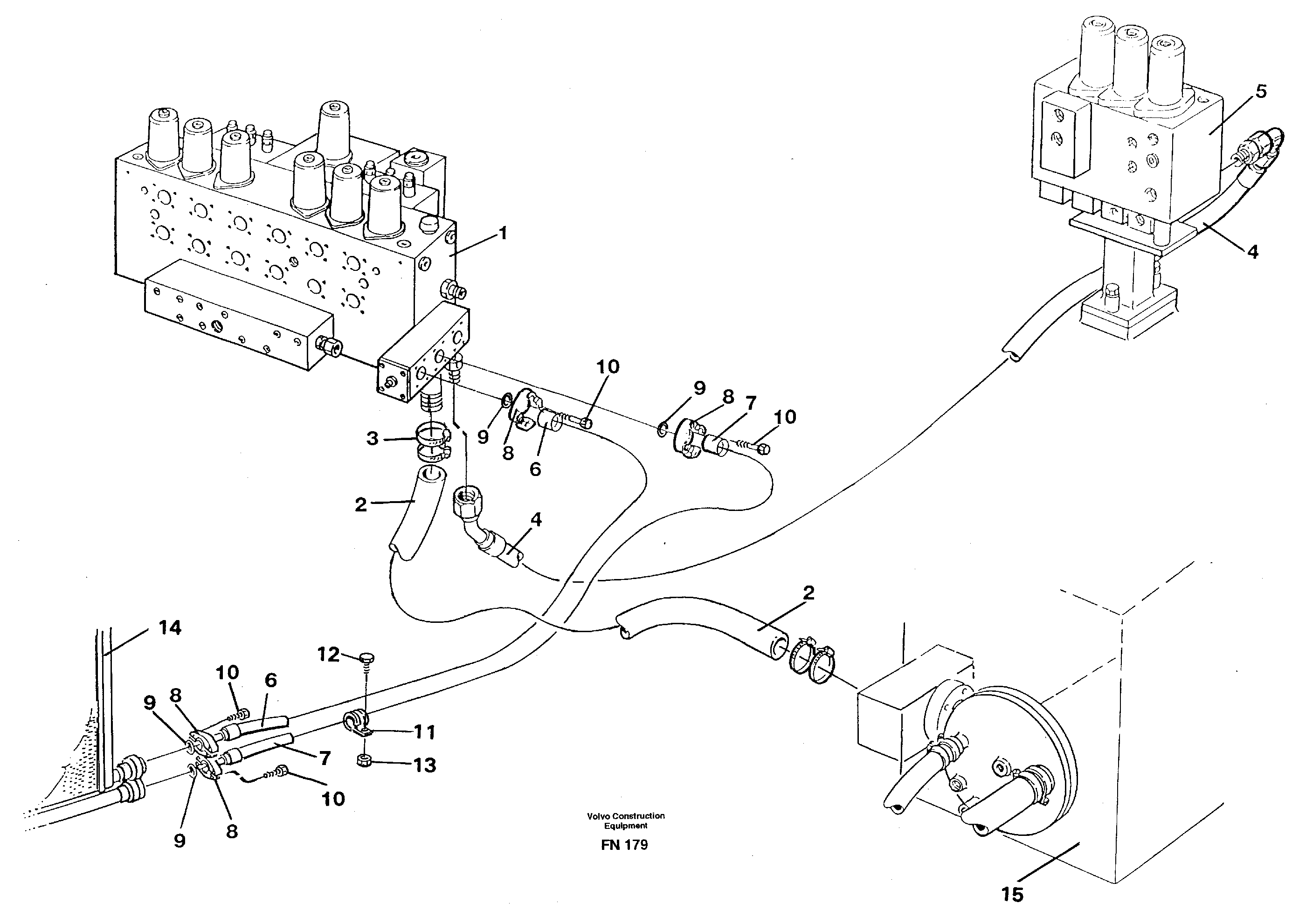 Hydraulic system, return lines — volvo parts diagram