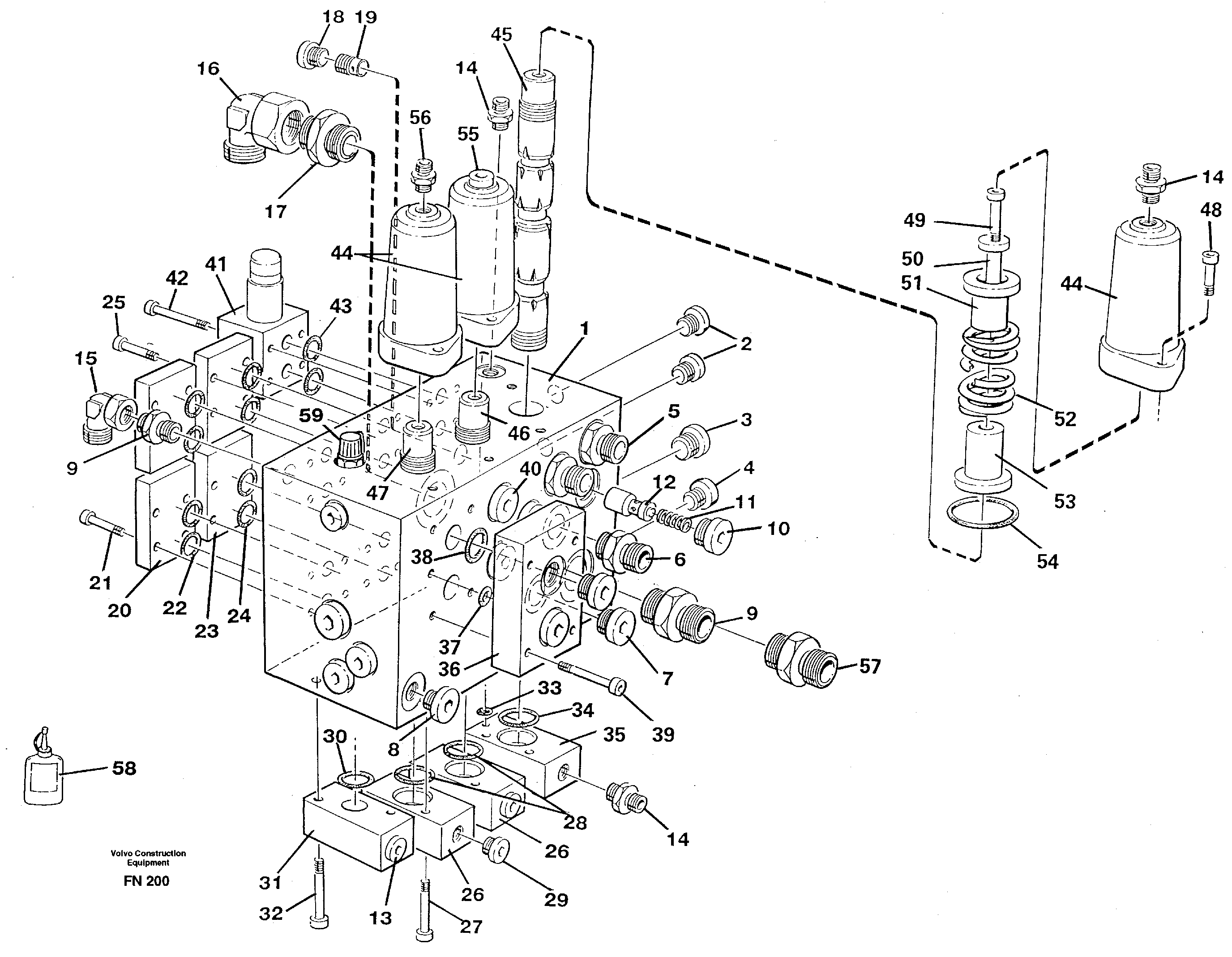 Slew valve assembly — volvo parts diagram