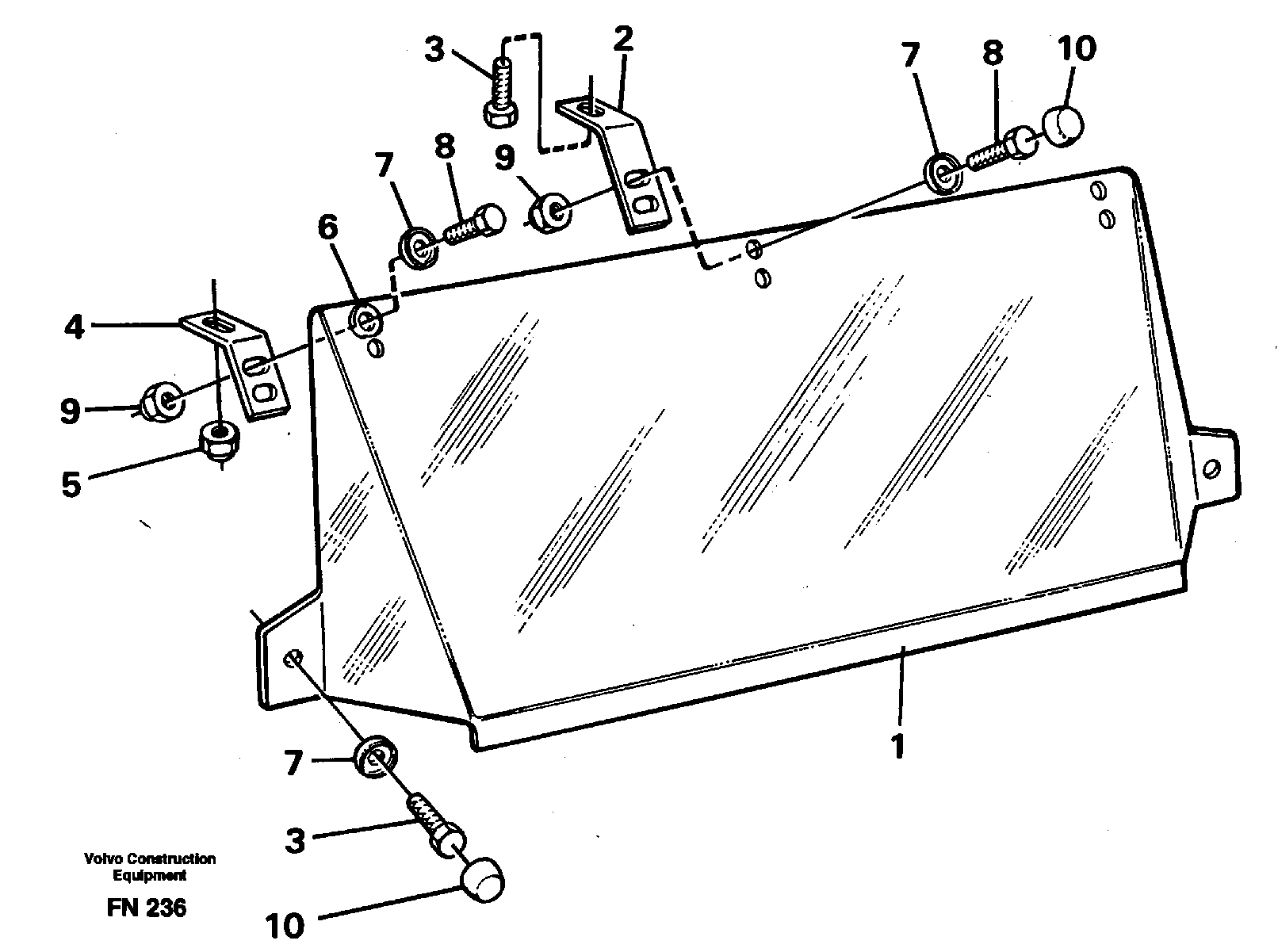 Sun visor, outer  14250635 — volvo parts diagram