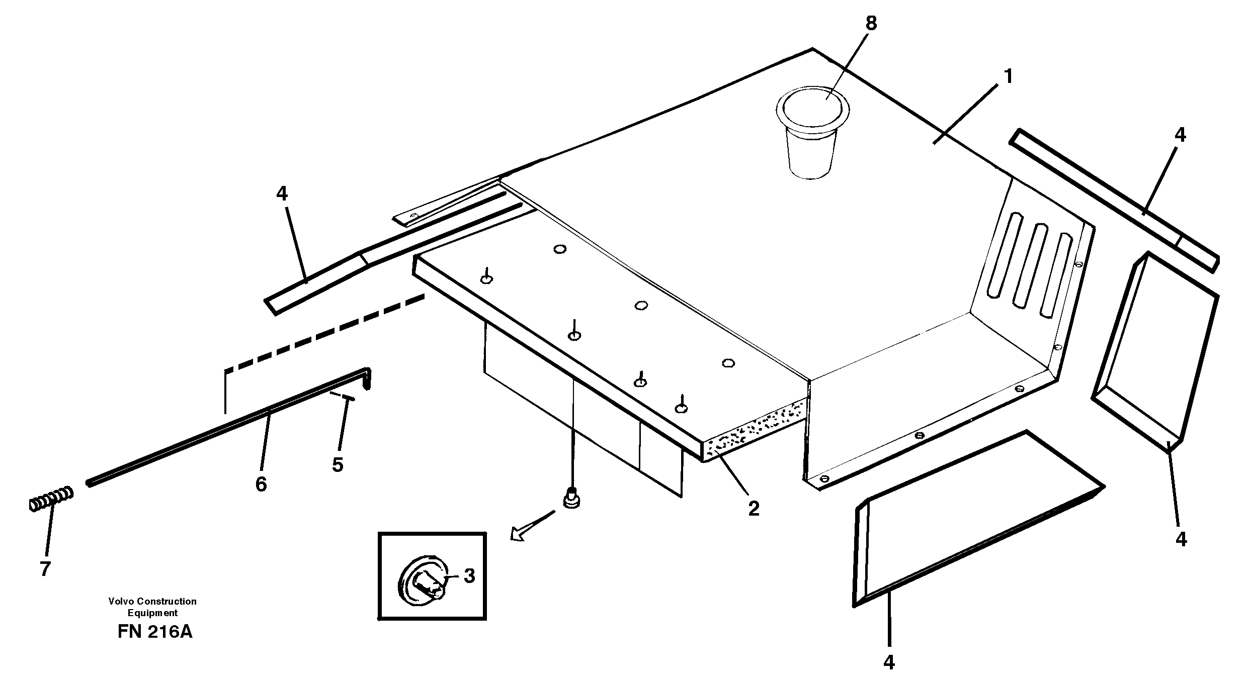 Hatch, engine — volvo parts diagram