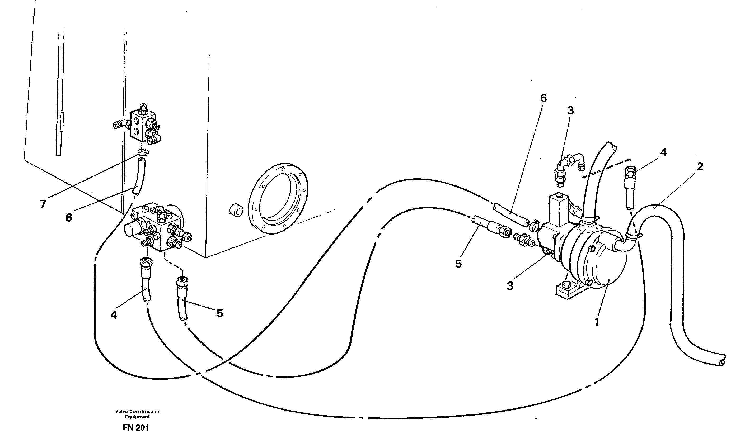 Hydraulic system, fuel pump — volvo parts diagram