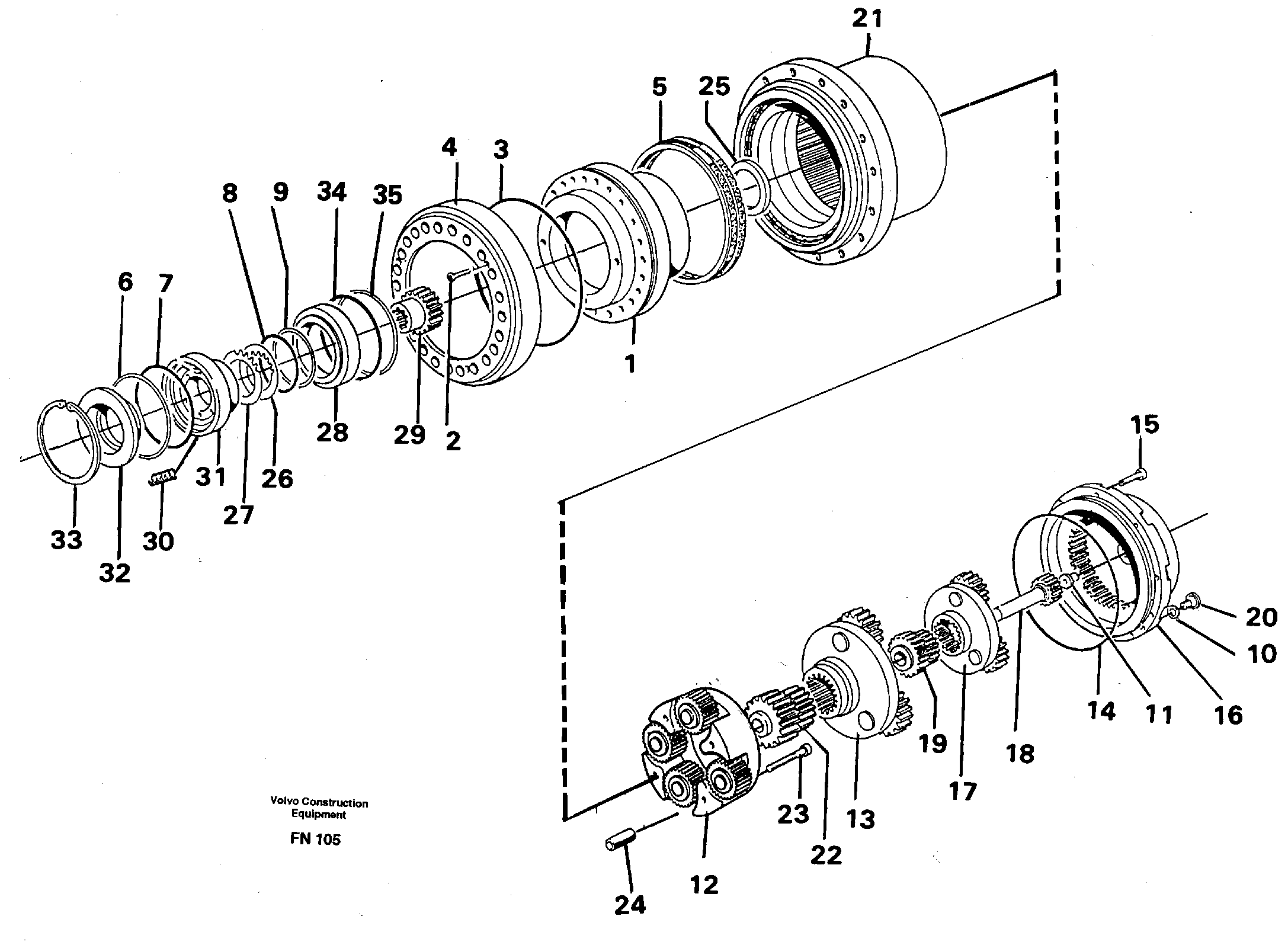 Planetary drive — volvo parts diagram