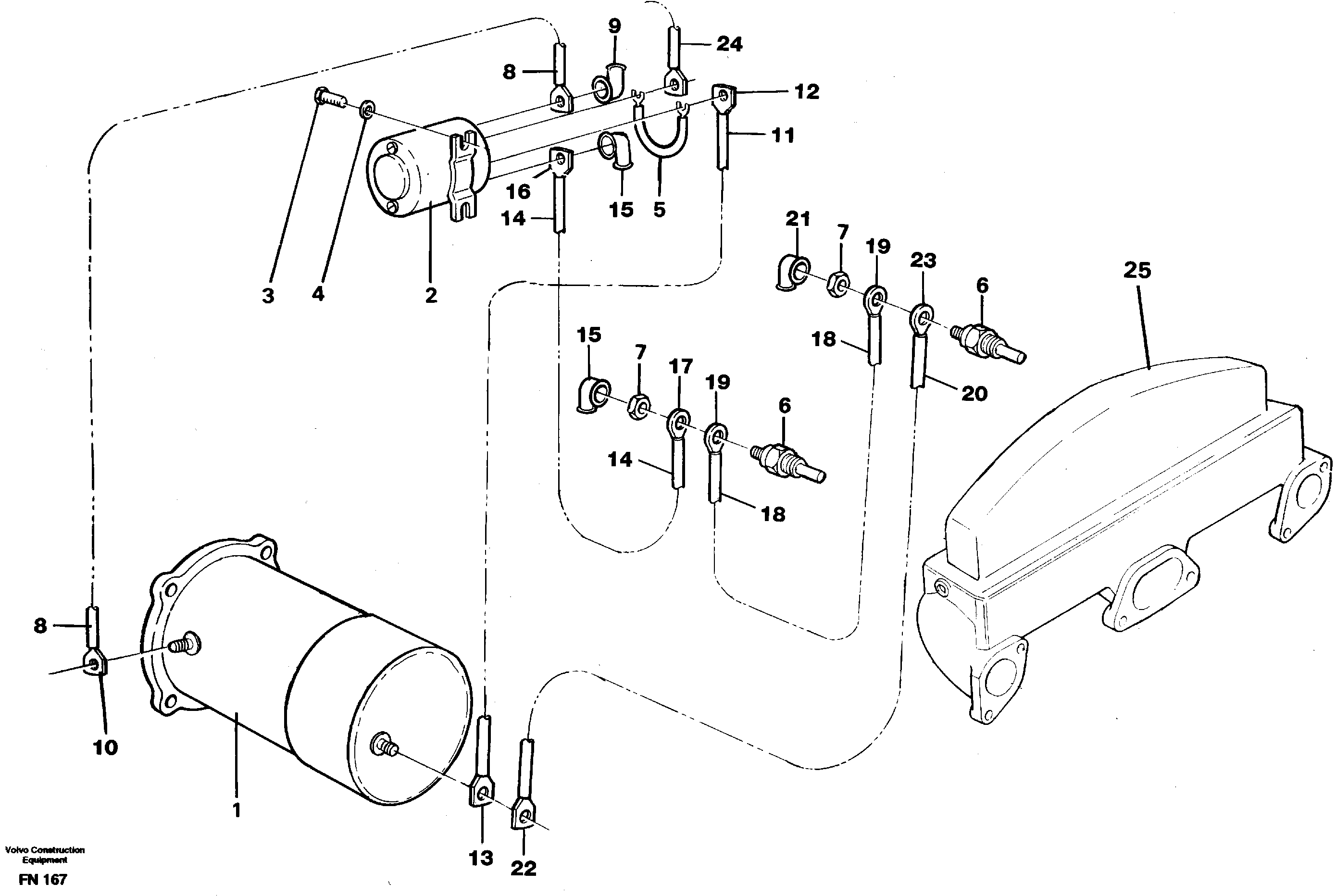 Starter element, assembly — volvo parts diagram