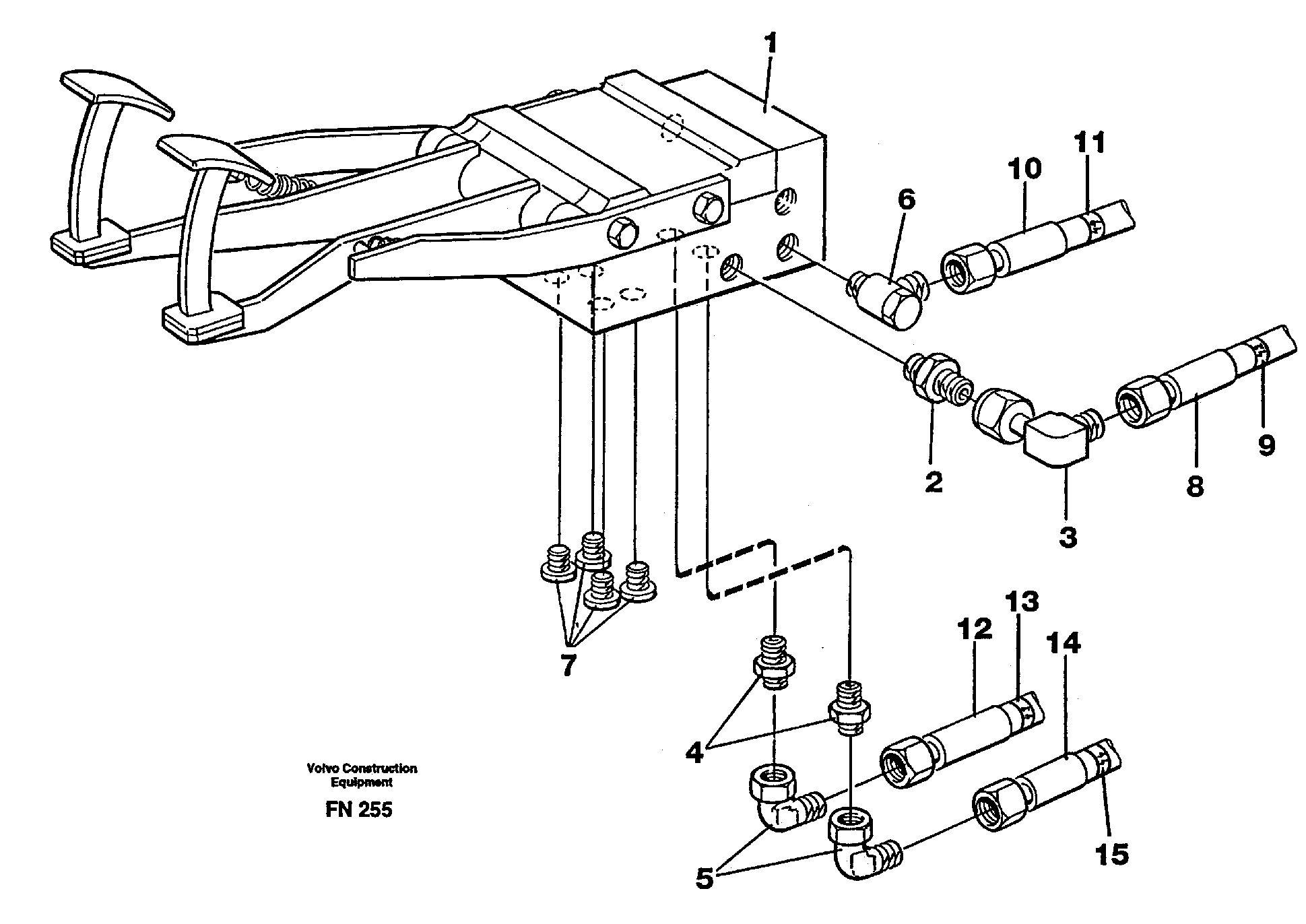 Pedal valve with connections — volvo parts diagram