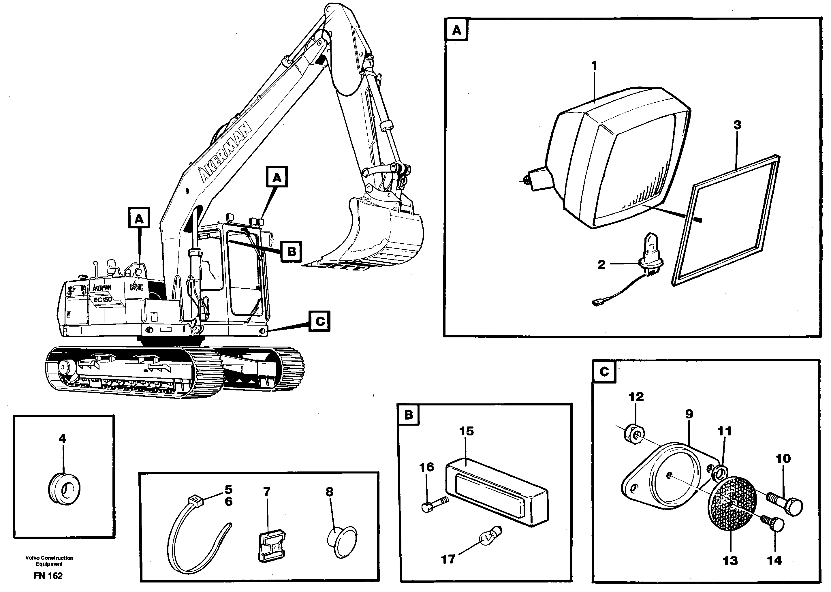 Lighting, front — volvo parts diagram